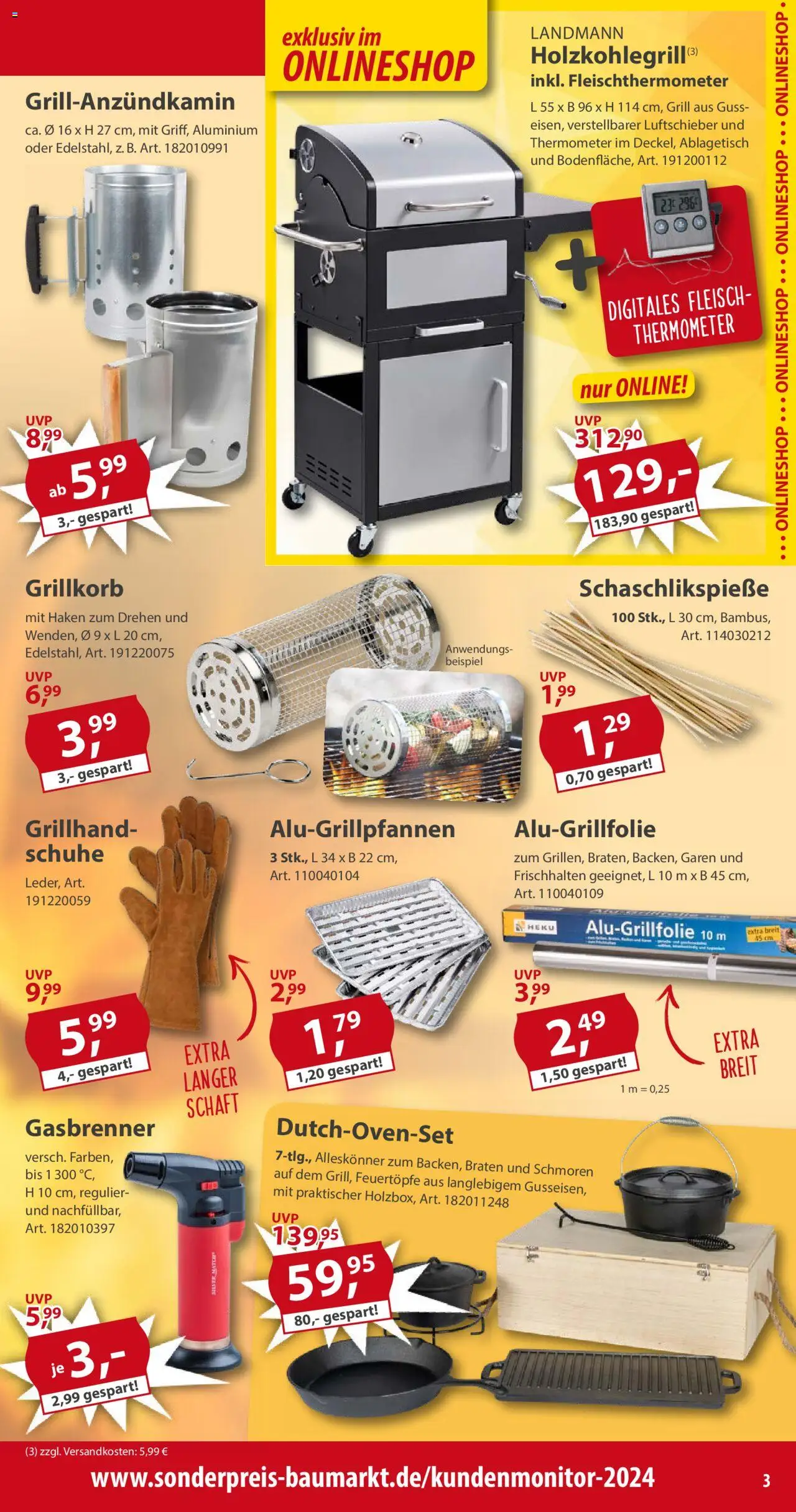 Sonderpreis Baumarkt Prospekt 	 - gültig ab dem 31.05.2025 | Seite: 3 | Produkte: Grill, Thermometer, Fleisch