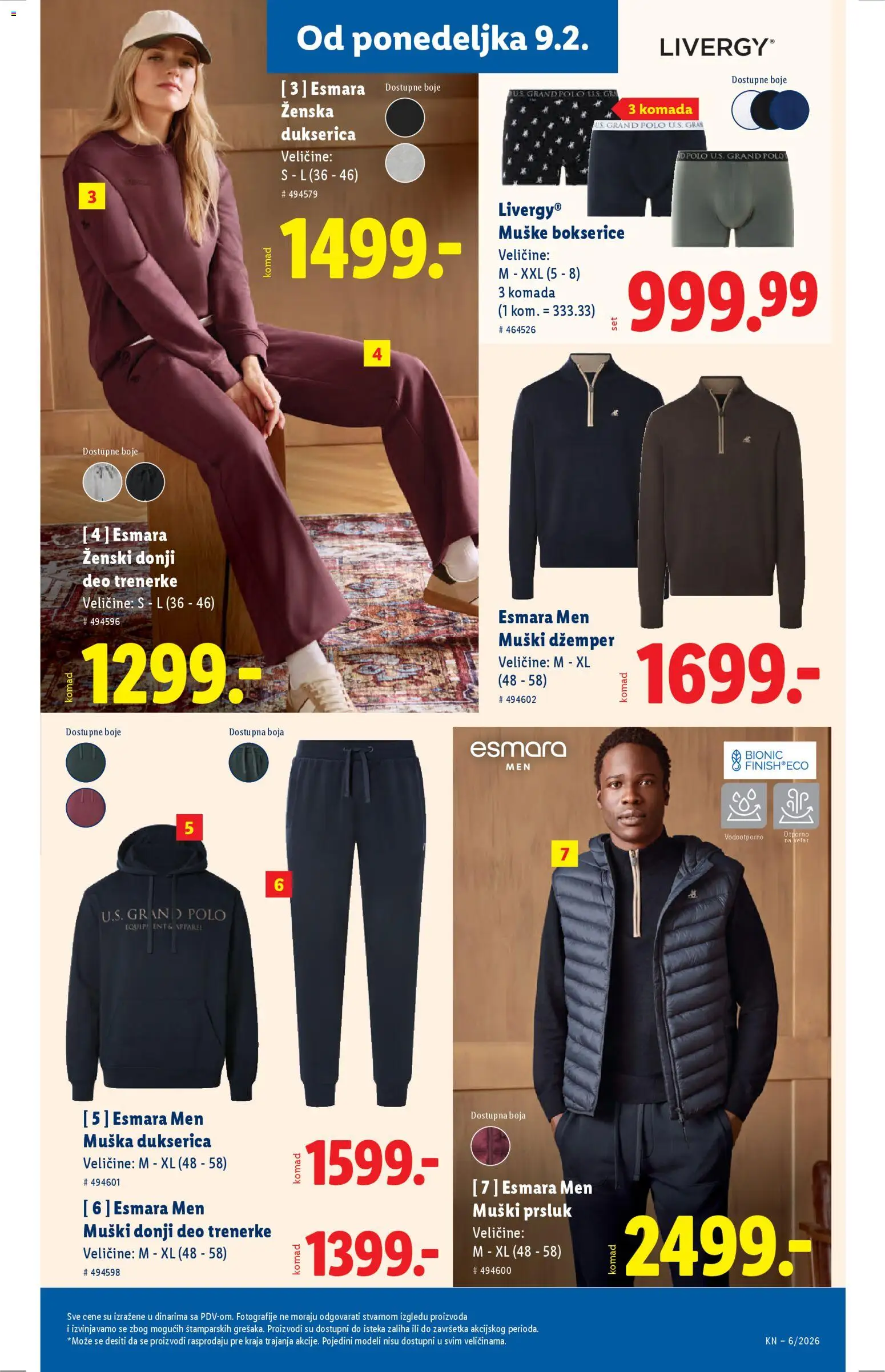 Lidl katalog - važi od 05.02.2026 | Strana: 77 | Proizvode: Trenerke, Džemper, Prsluk, Bokserice
