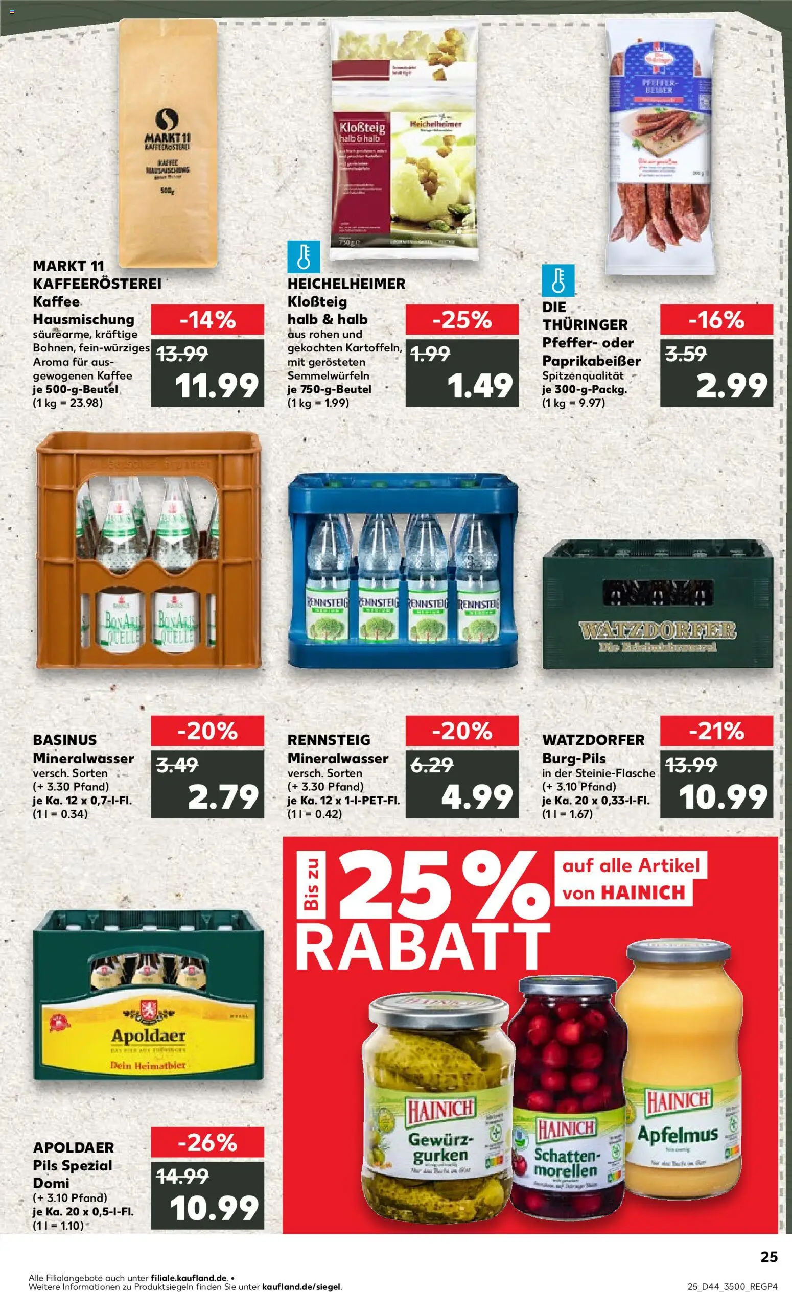 Kaufland prospekt Jena	 – gültig ab 30.10.2025 | Seite: 25 | Produkte: Kaffee, Pils, Apple, Pfeffer
