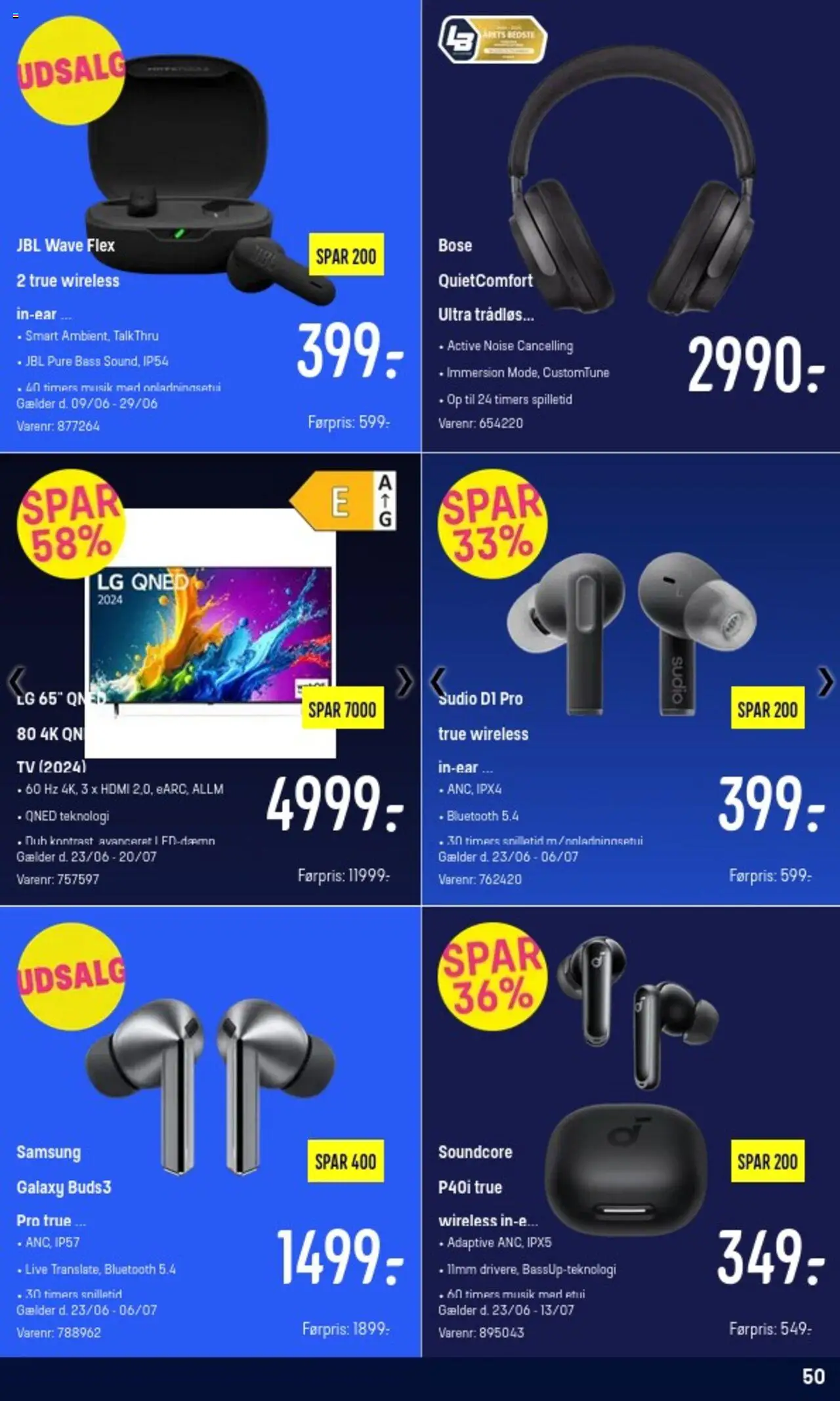Elgiganten Tilbudsavis gyldig fra 23.06.2025 | Side: 50 | Produkter: TV