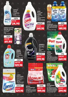 Náhled letáku LANZA Prací prášek Fresh & Clean, Color/Fresh & Clean White, 5,85 kg = 90 pracích dávek od 07.01.2026 | Strana: 45 | Produkty: Lenor, Ariel, Prací Prášek, Bonux