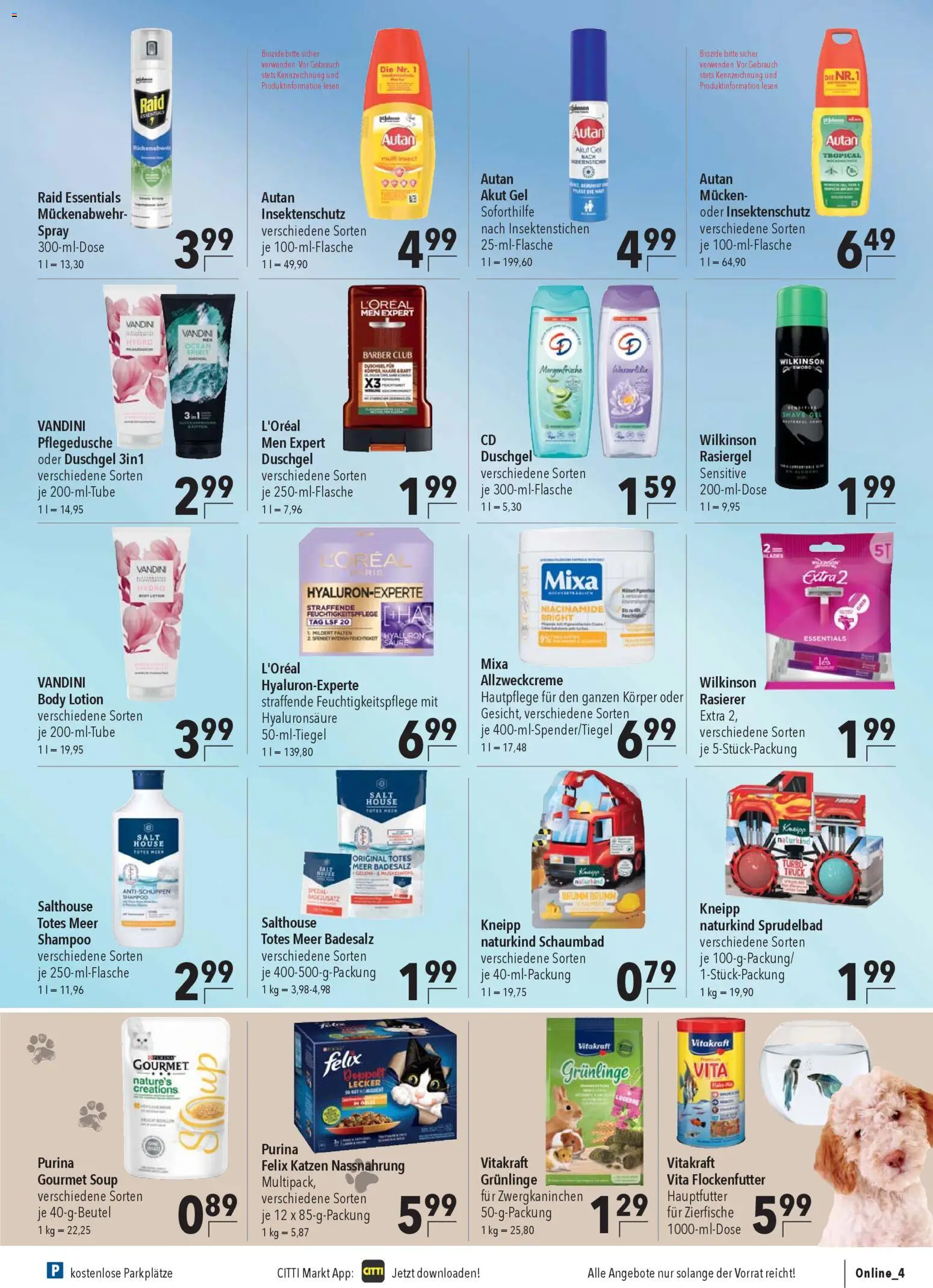 CITTI Markt Prospekt 	 – gültig ab 25.03.2026 | Seite: 21 | Produkte: Rasierer, Shampoo, Duschgel, Body Lotion