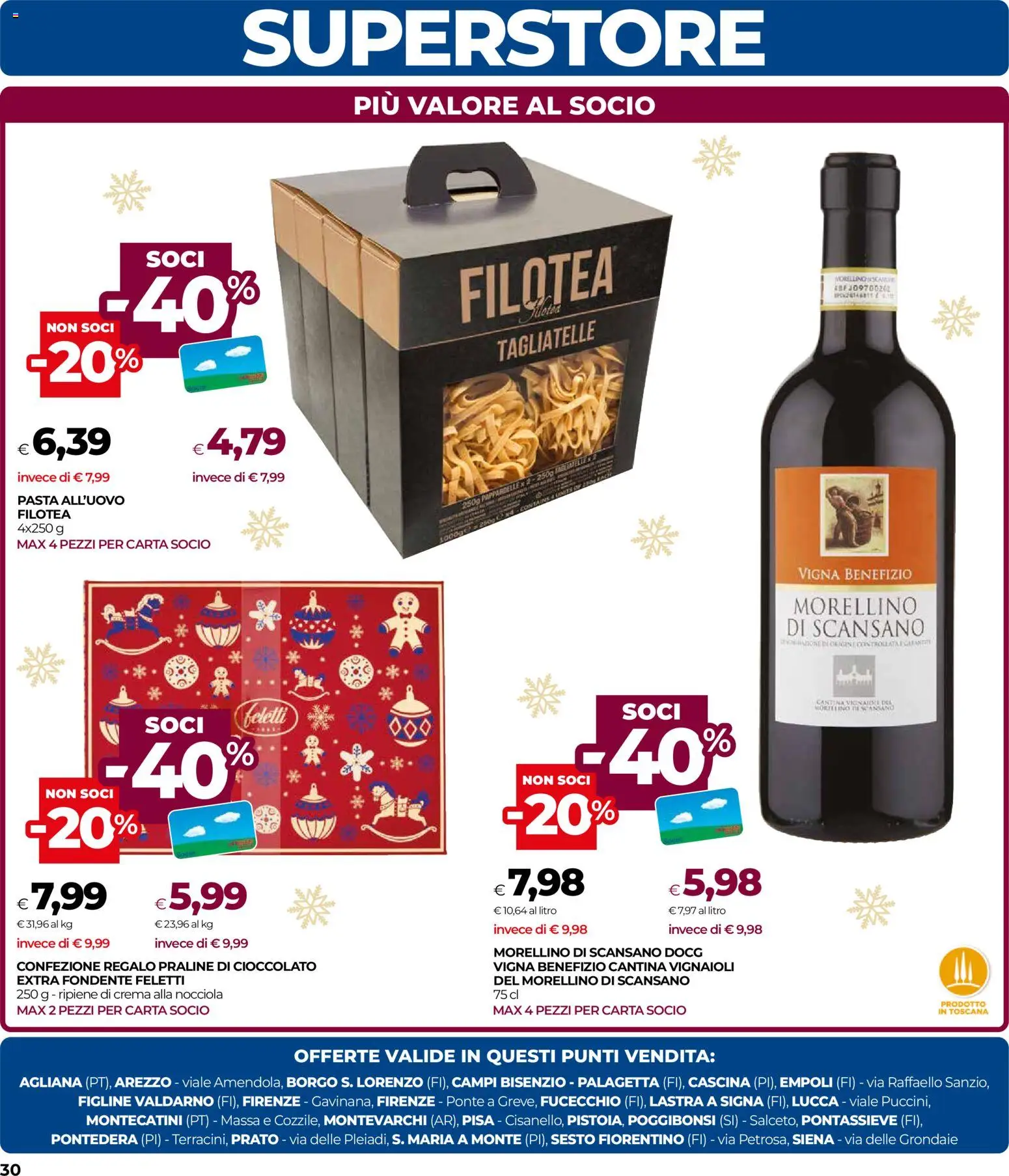 Volantino COOP del 04.12.2025 | Pagina: 30 | Prodotti: Crema, Cioccolato, Tagliatelle, Pasta