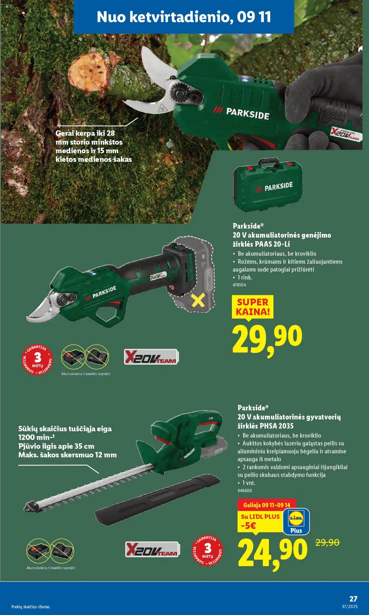 LIDL akcijos nuo 08.09.2025 | Puslapis: 27 | Prekių: Akumuliatorius