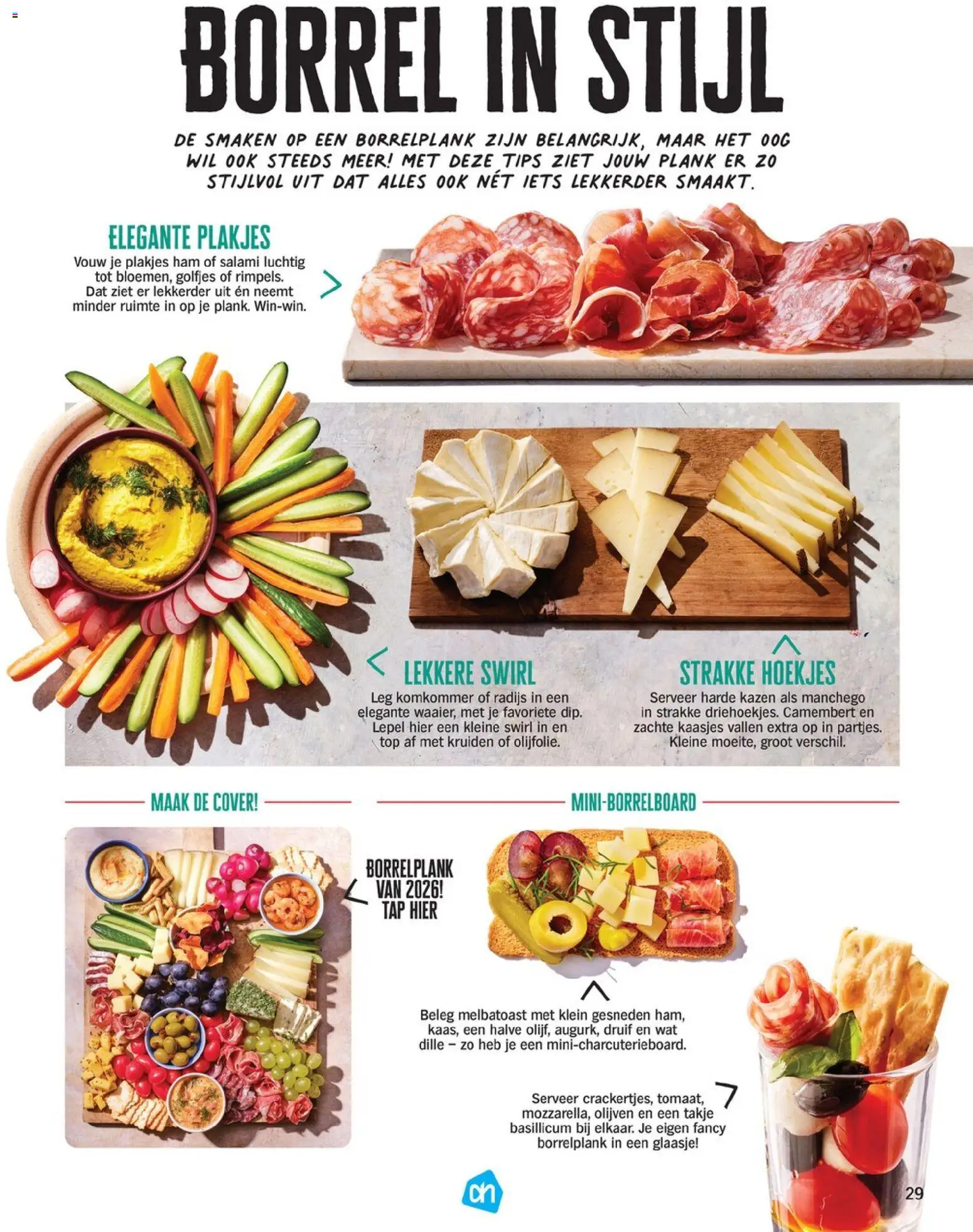 {H1} | Pagina: 29 | Producten: Druif, Komkommer, Salami, Olijven