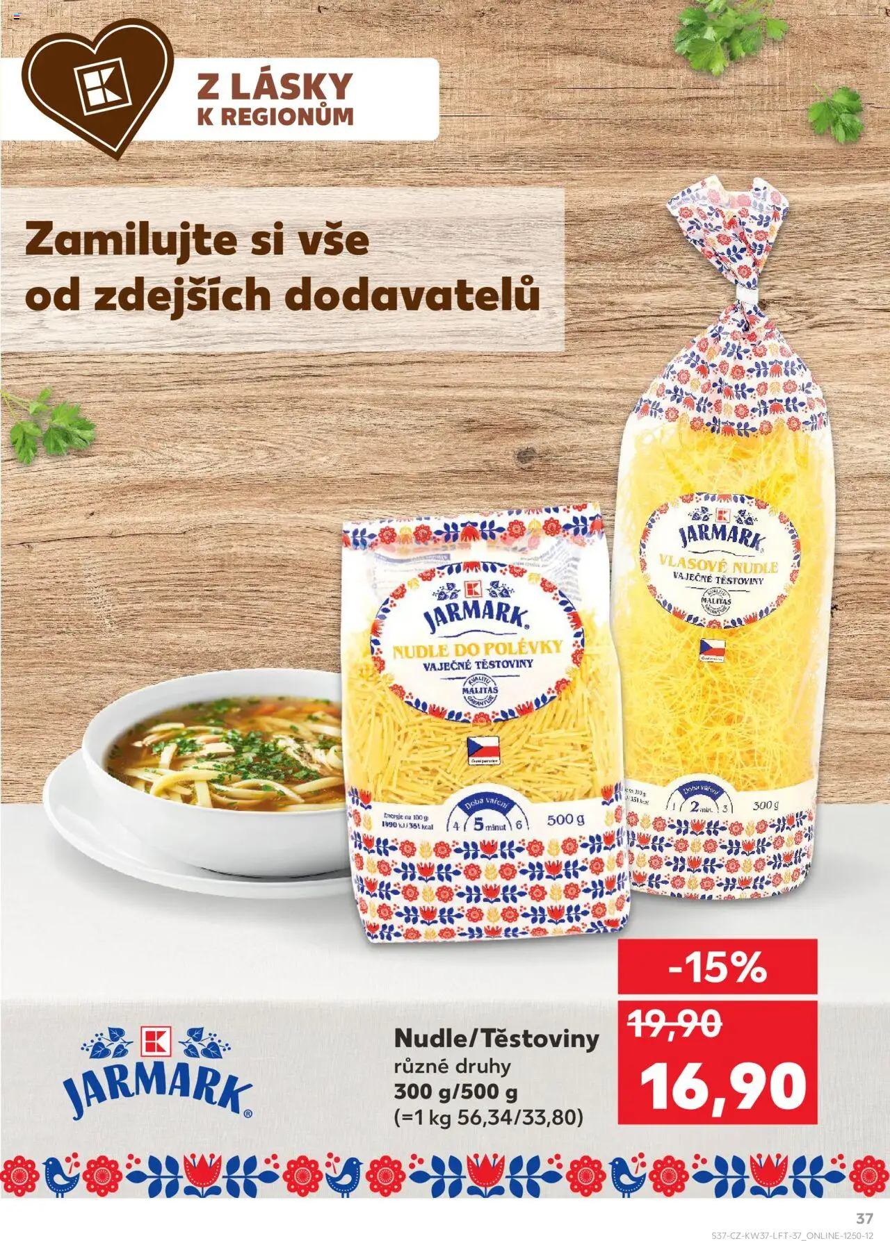 Kaufland leták od 10.09.2025 | Strana: 37 | Produkty: Těstoviny, Nudle