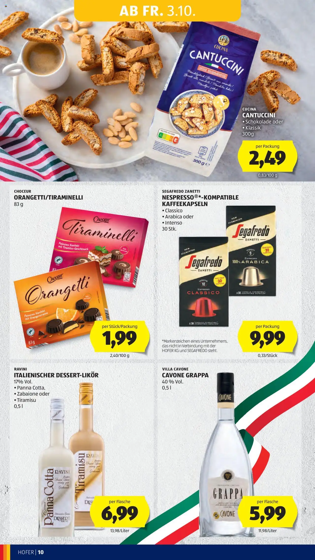 Hofer Flugblatt gültig ab 03.10.2025 | Seite: 12 | Produkte: Schokolade