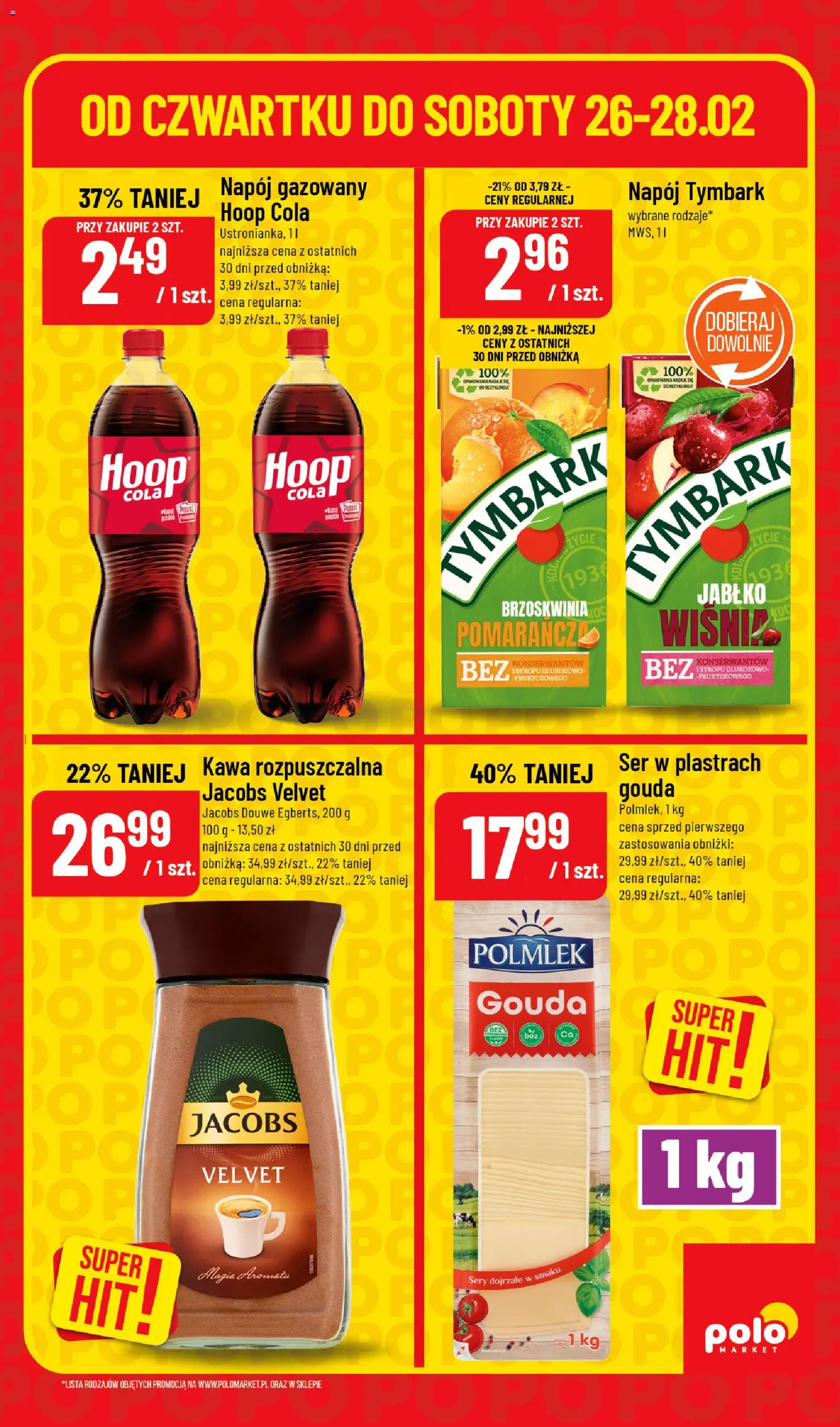 POLOmarket Gazetka - Super Hity od 26.02.2026 | Strona: 3 | Produkty: Brzoskwinia, Kawa rozpuszczalna, Sery, Kawa