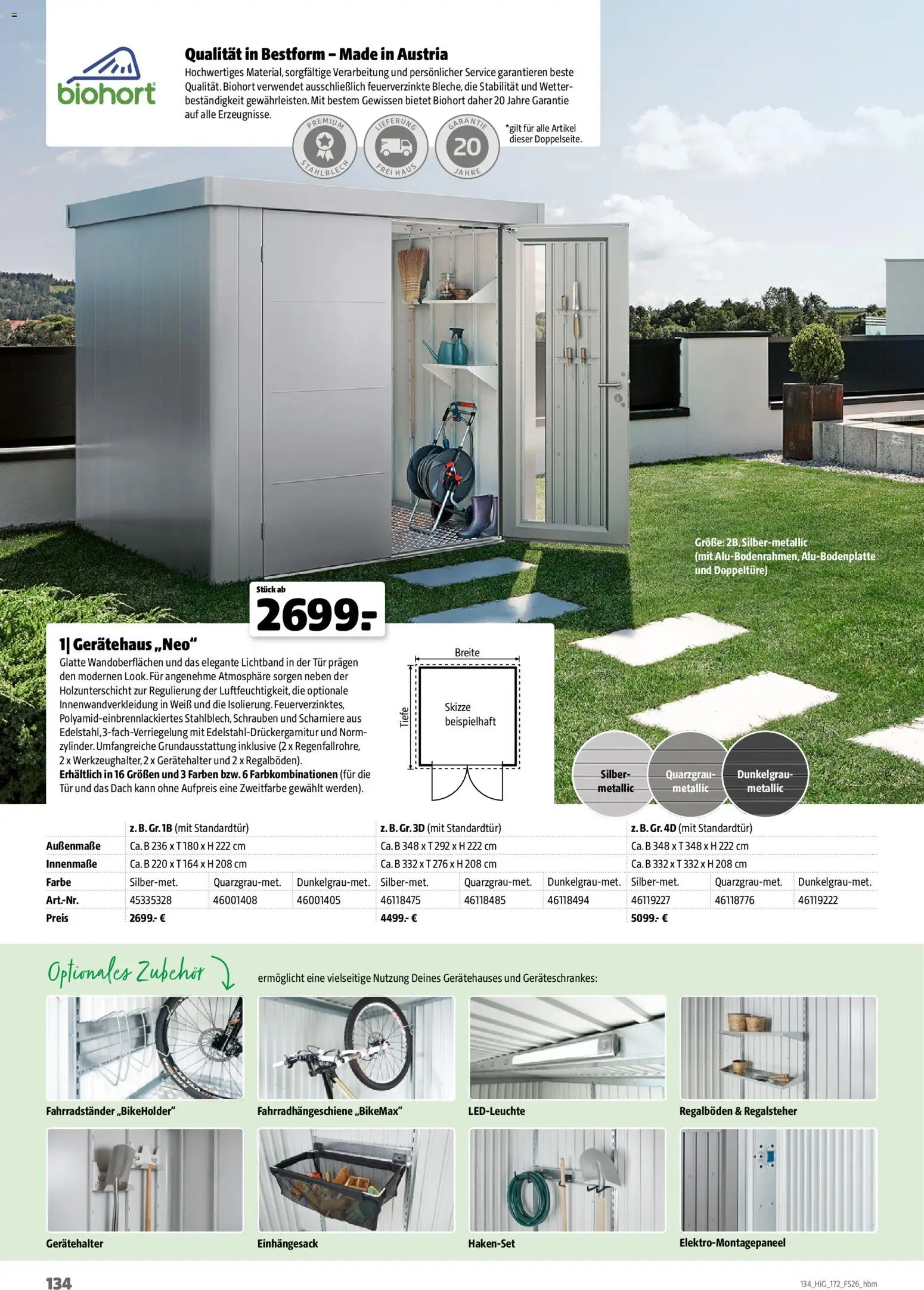 Hagebau Gartengestaltungsortiment – gültig ab 02.03.2026 | Seite: 134 | Produkte: Tür