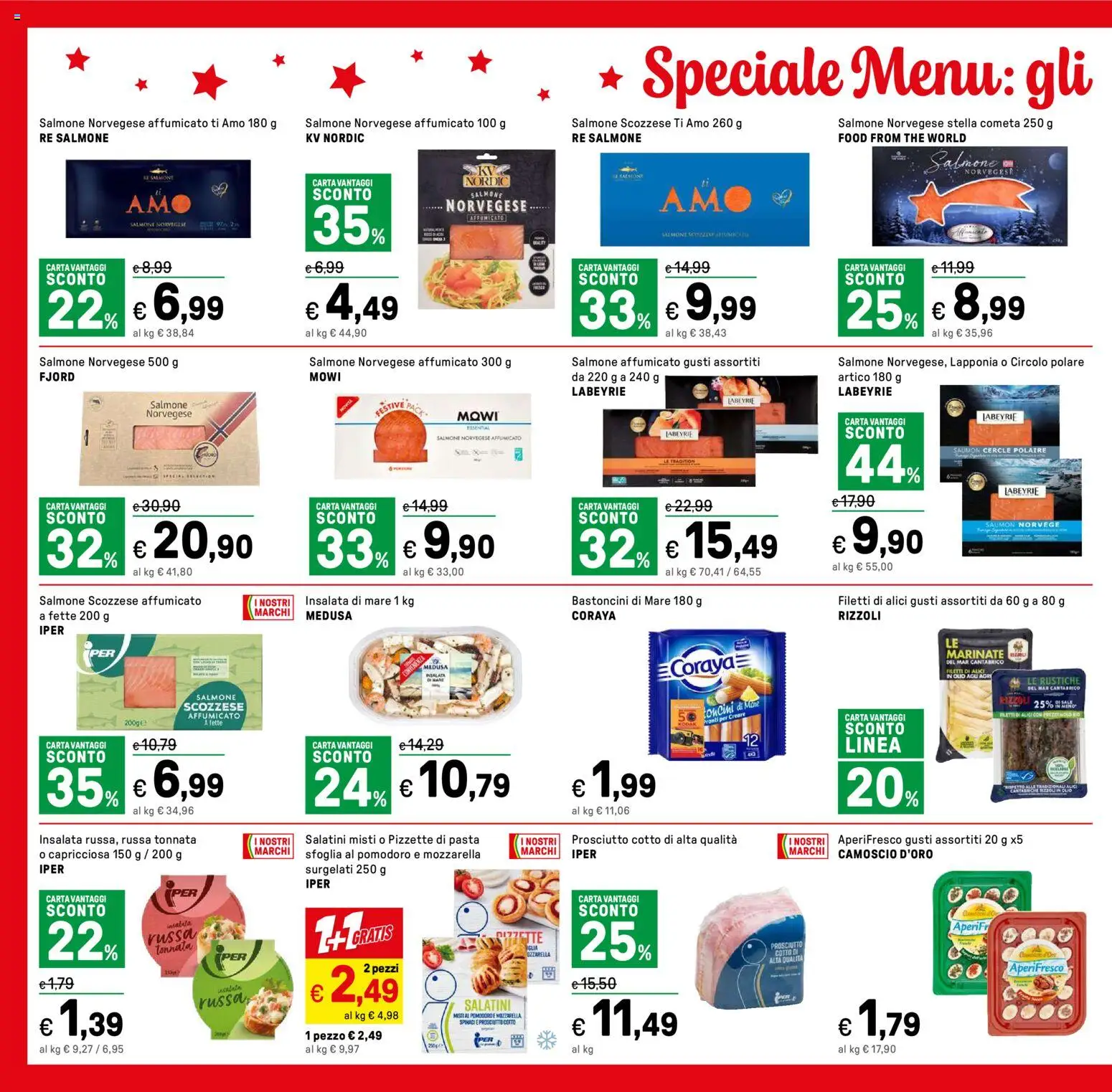 Volantino Iper del 15.12.2025 | Pagina: 8 | Prodotti: Insalata, Prosciutto, Spinaci, The