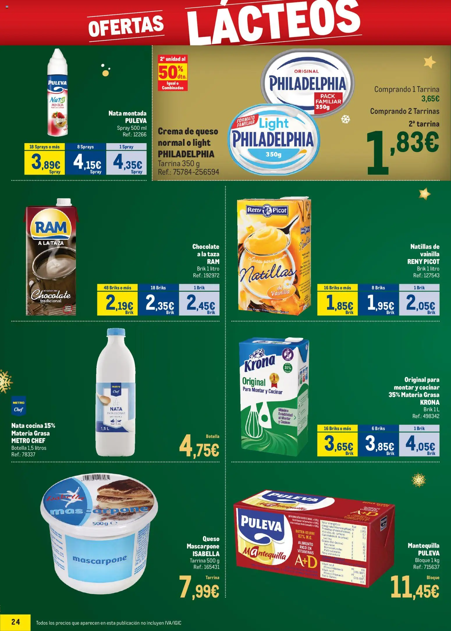 Makro - Precios Navidad Canarias │ válido desde el 24.11.2025 | Página: 24 | Productos: Queso, Crema, Cocina, Συσκευή ροής