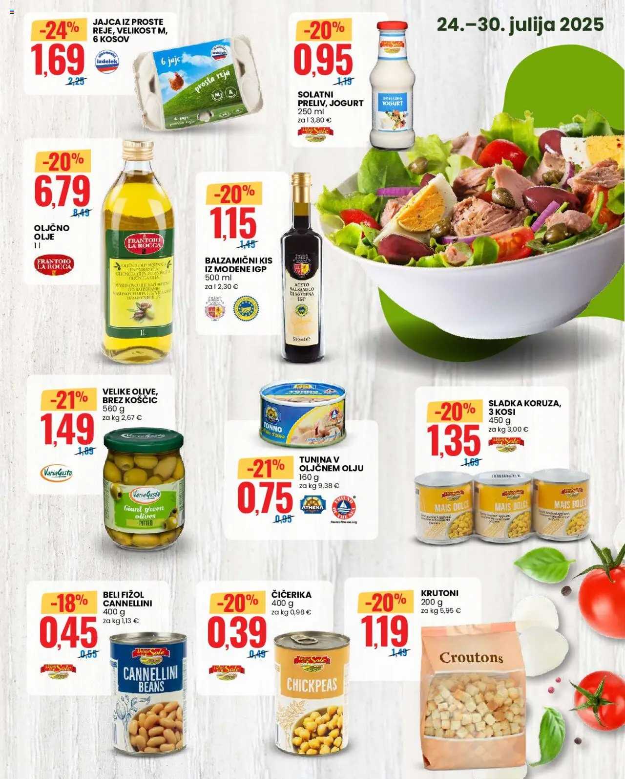 Eurospin - Kranj │ velja od 24.07.2025 | Stran: 11 | Izdelki: Oljčno olje, Tuna, Olive, Jogurt