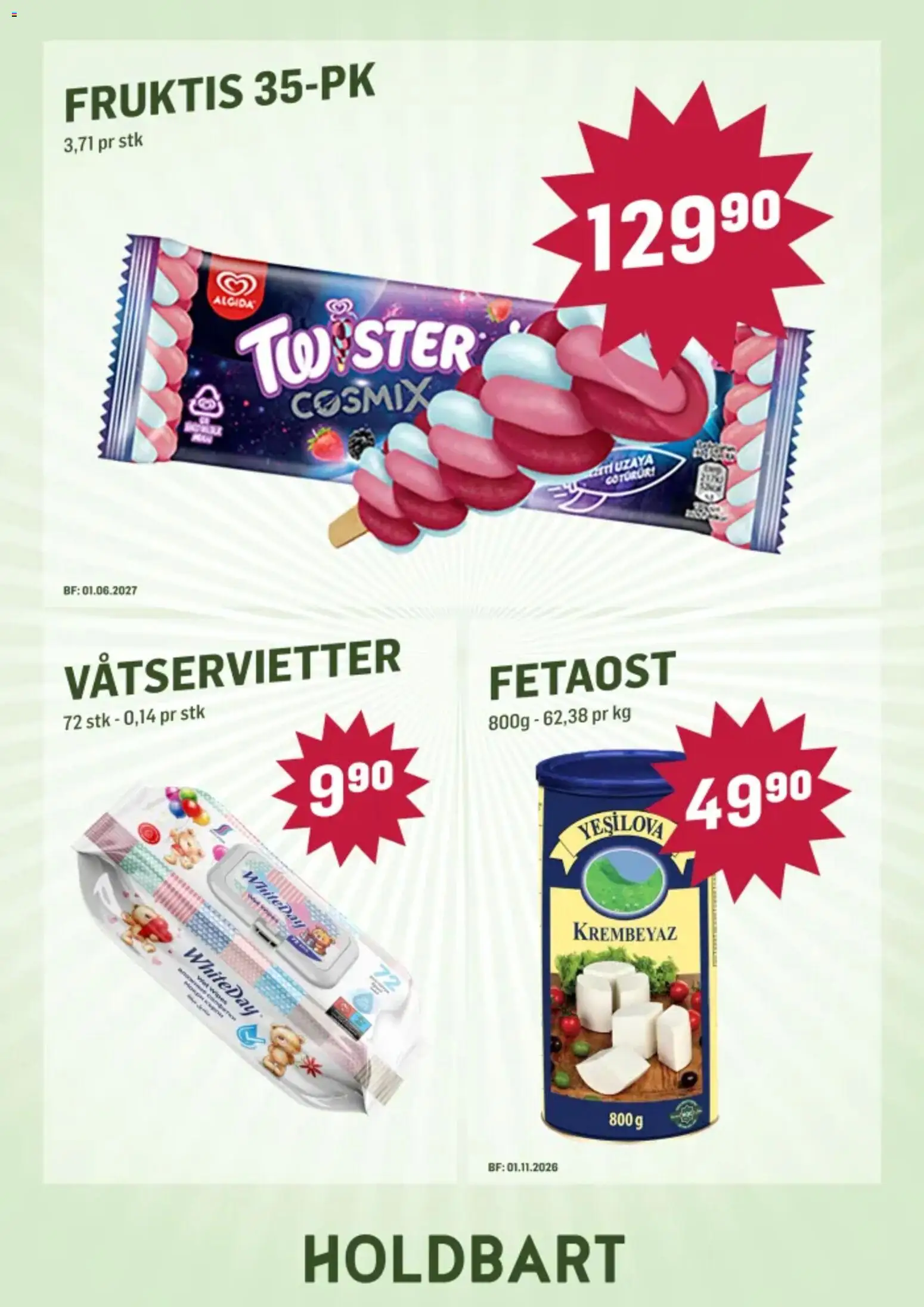 {H1} | Side: 2 | Produkter: Wipes, Fetaost