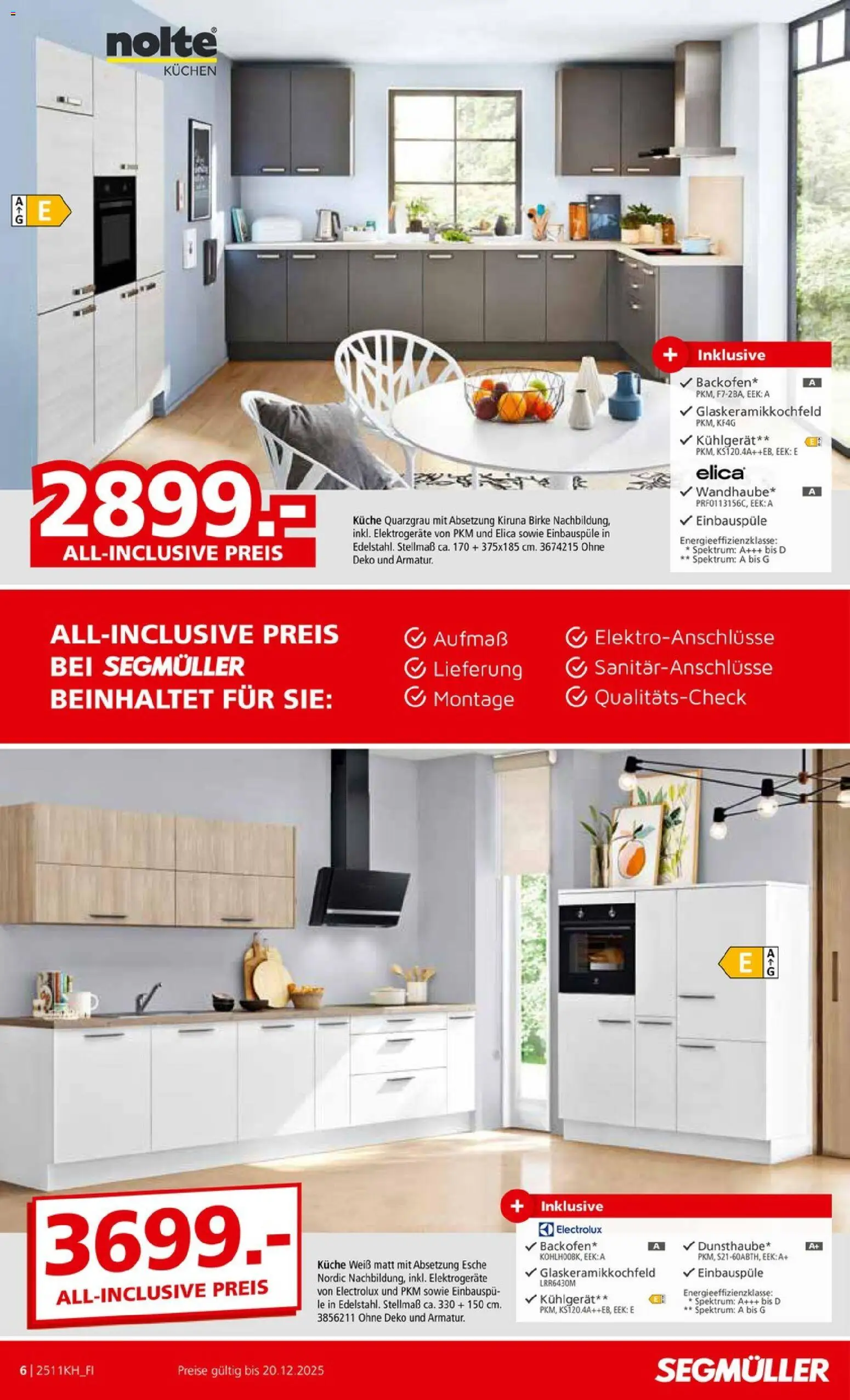 Segmüller Küchen Spezial – gültig ab 01.11.2025 | Seite: 6 | Produkte: Küche, Kuchen