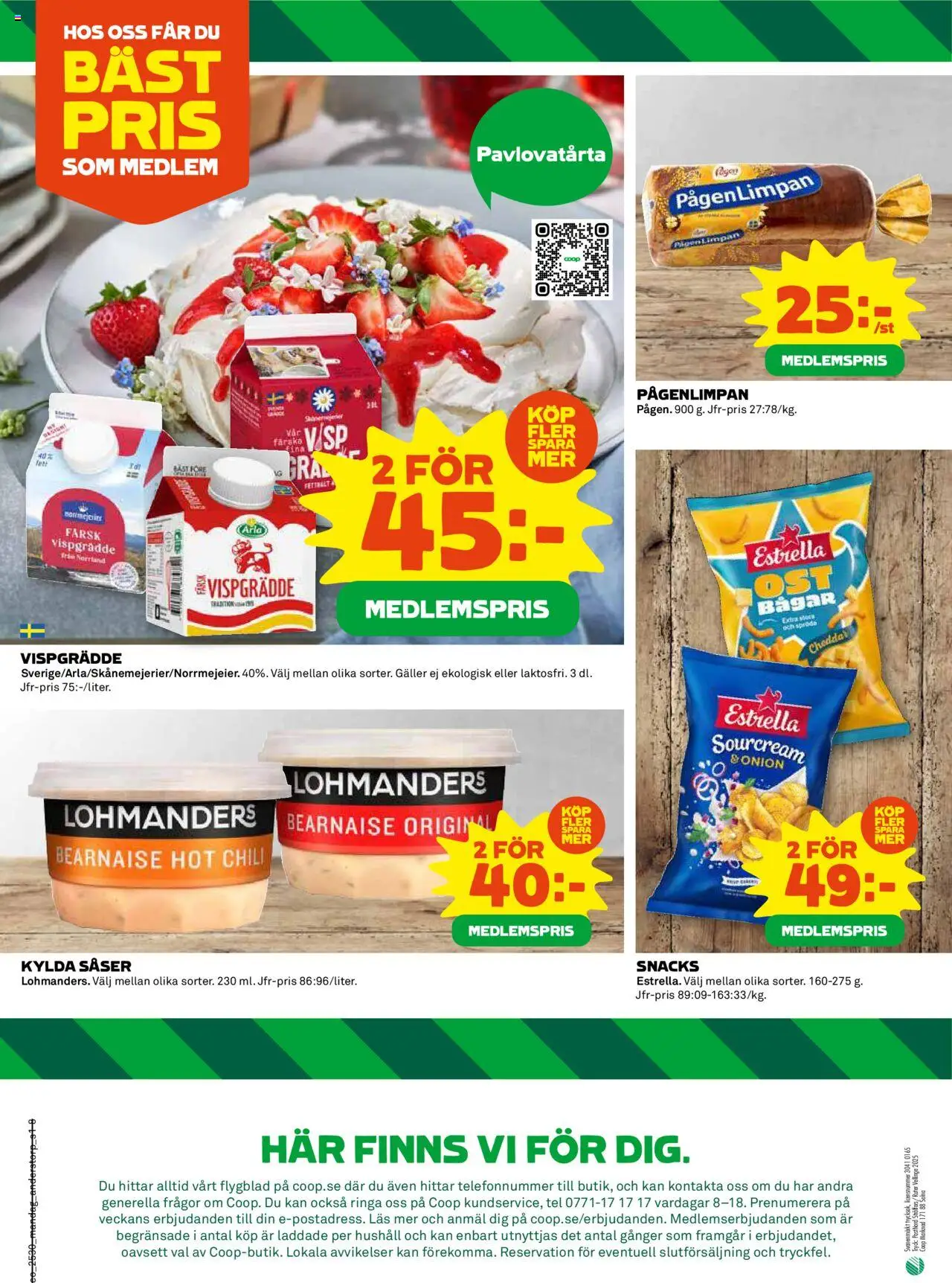 Coop reklamblad aktuell från 21.07.2025 | Sida: 8 | Produkter: Galler, Cheddar, Chili, Vispgrädde