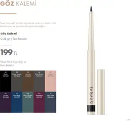 01.11.2025 tarihinden itibaren geçerli olan Farmasi kataloğu önizlemesi | Sayfa: 25 | Ürünler: Göz kalemi