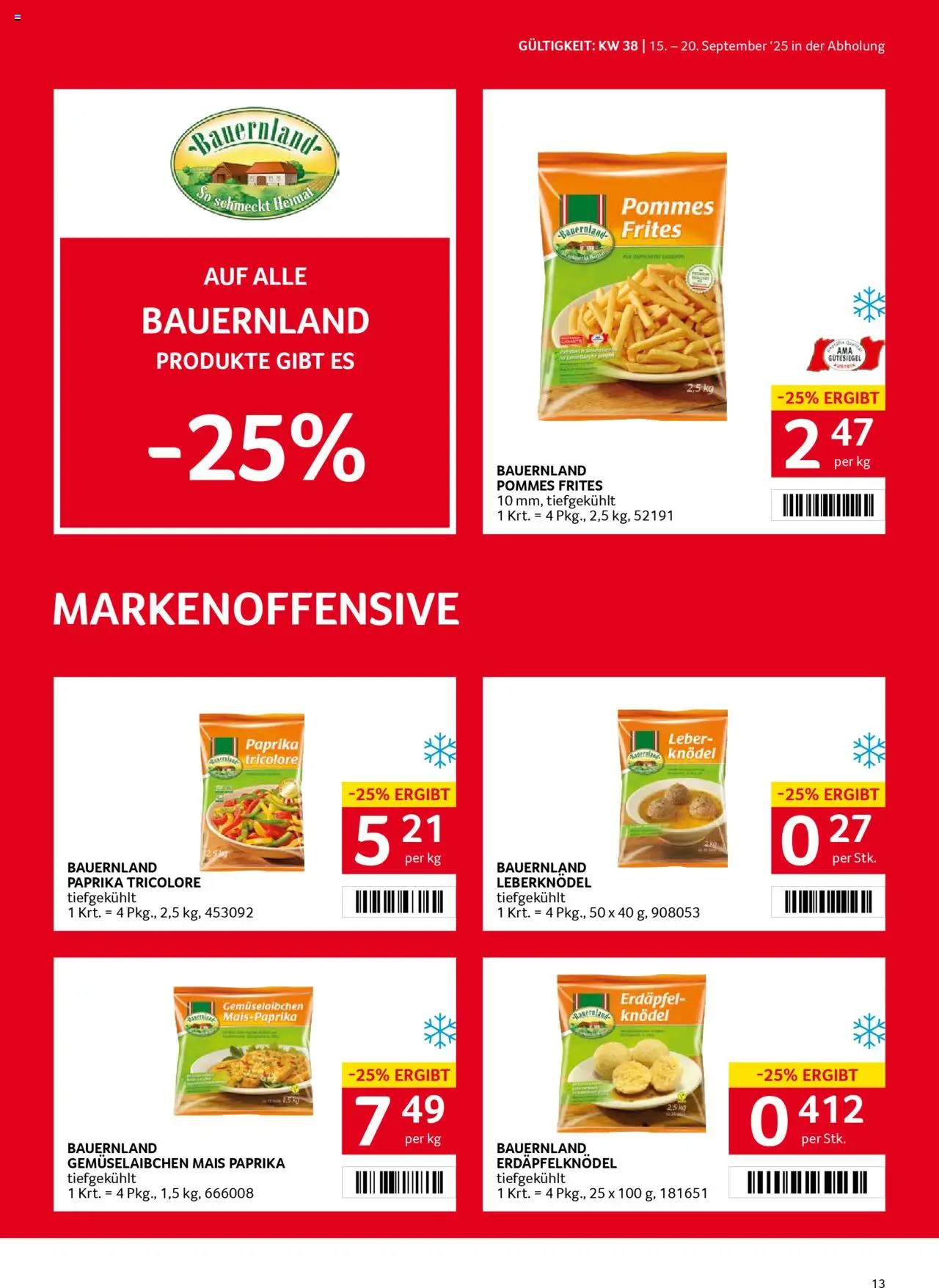 Transgourmet Flugblatt gültig ab 14.09.2025 | Seite: 13