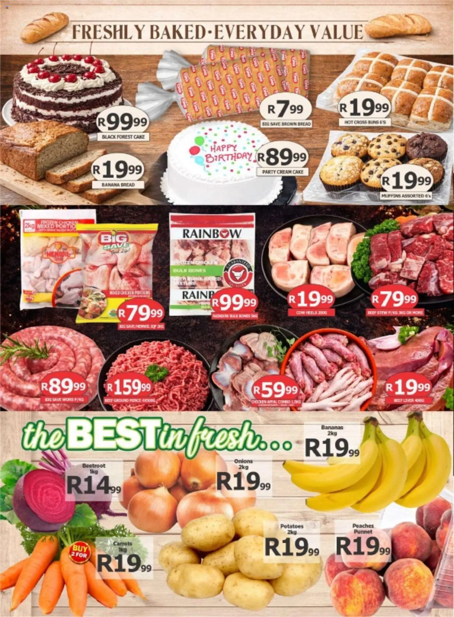 New Big Save catalogue – valid from 25.02.2026 | Page: 6 | Products: Muffins, Buns, Bread, Potatoes