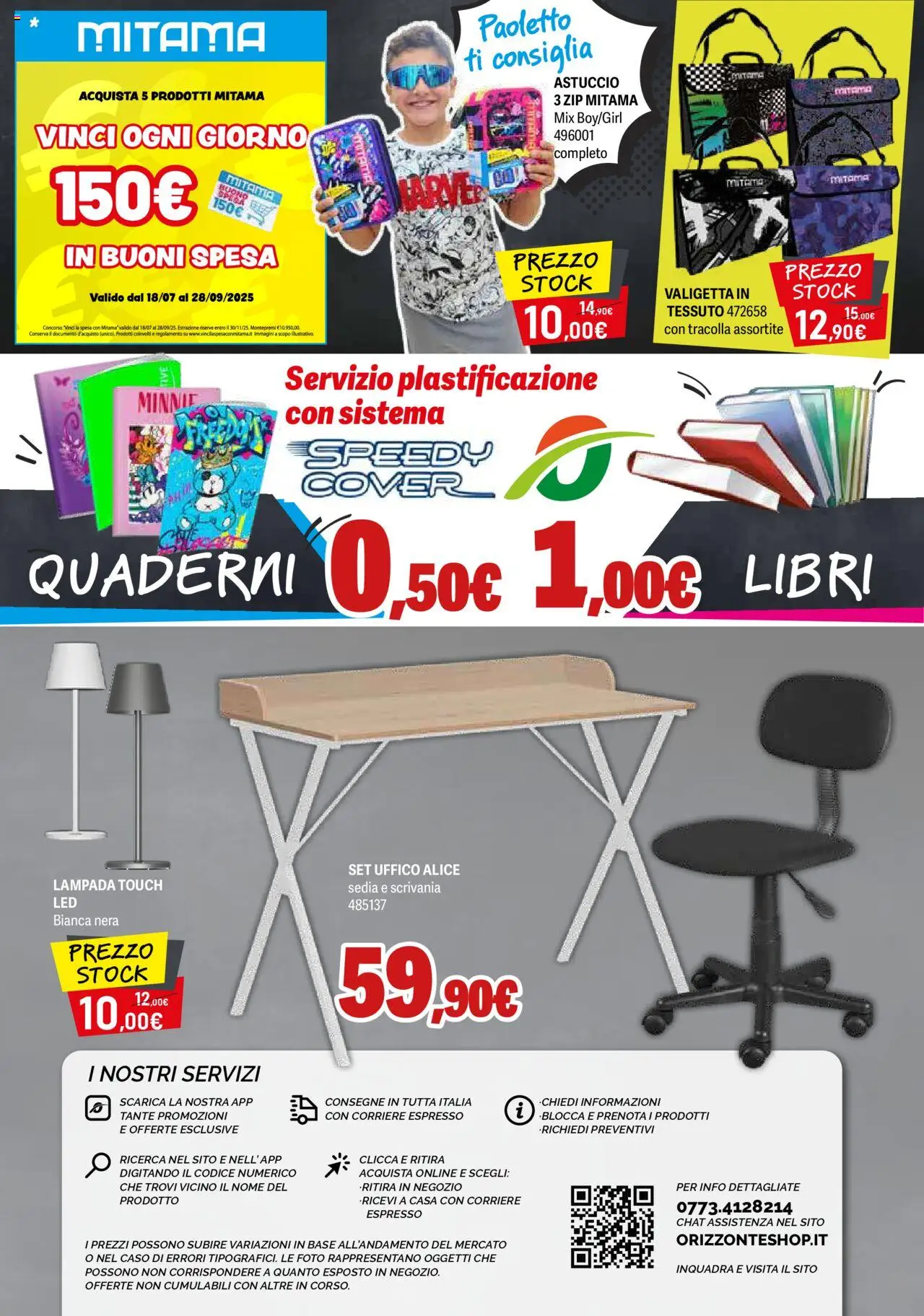 Volantino Orizzonte del 04.08.2025 | Pagina: 36 | Prodotti: Valigetta, Sedia, Scrivania, Lampada