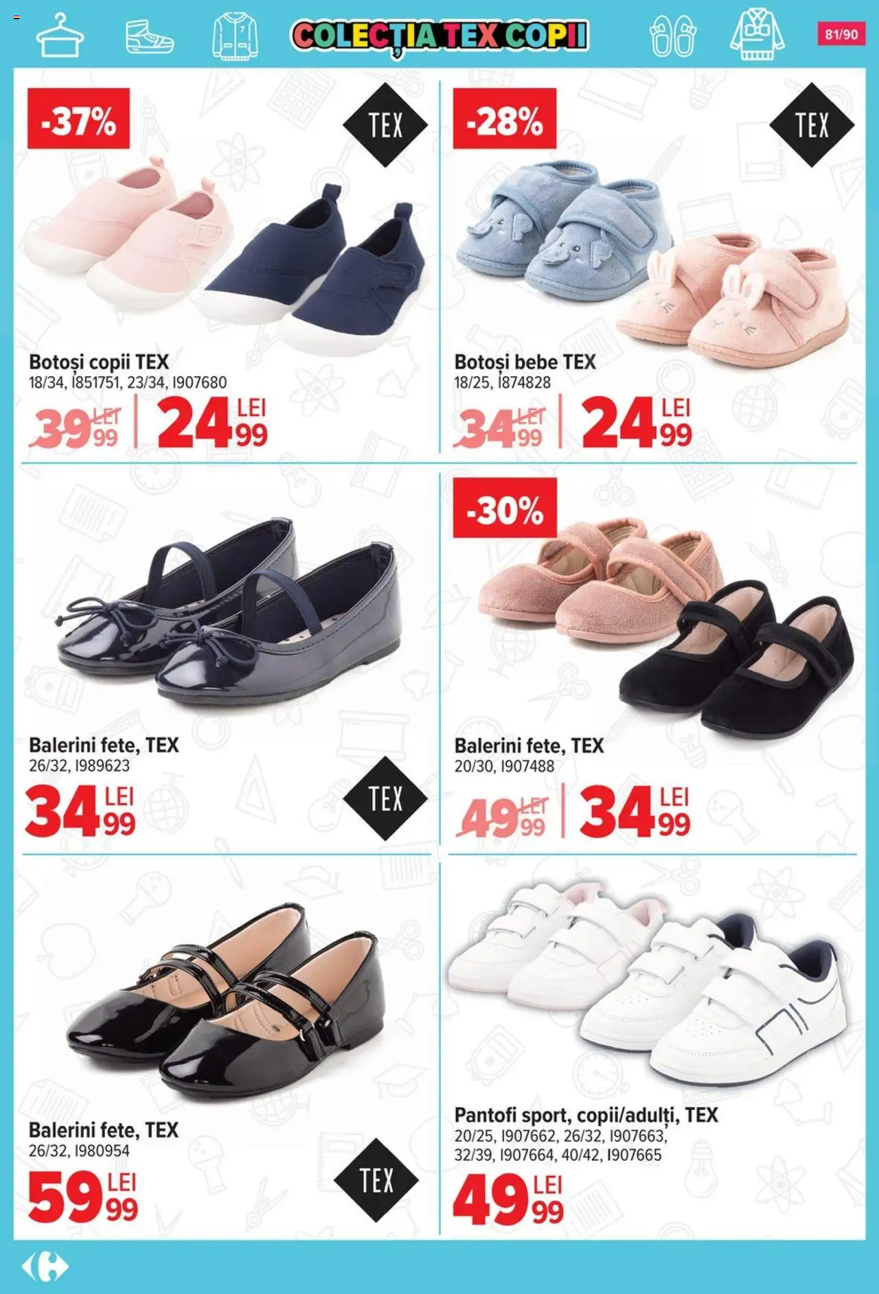 Carrefour catalog - Începe școala – valabil de la 13.08.2025 | Pagină: 82 | Produse: Pantofi, Balerini