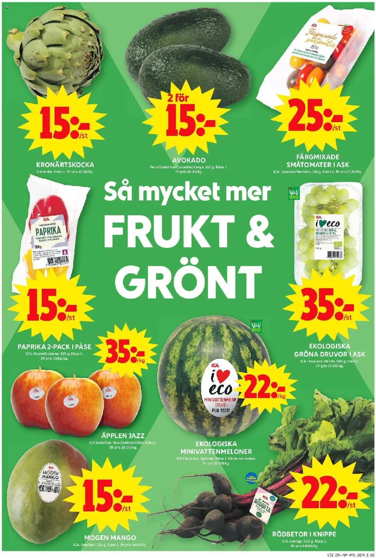 ICA Maxi reklamblad aktuell från 04.08.2025 | Sida: 5 | Produkter: Gem, Avocado, Äpplen, Mango