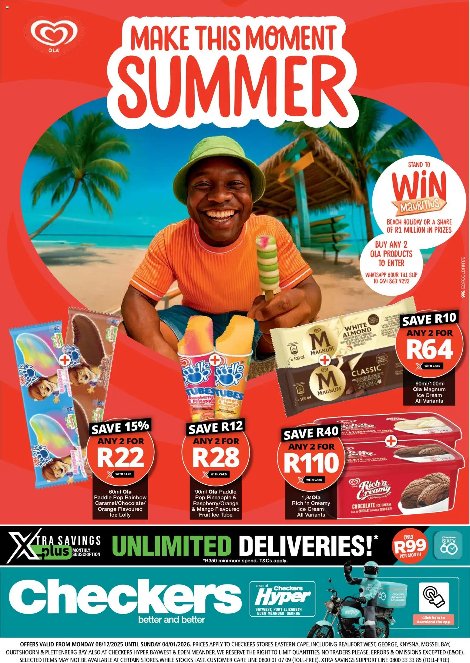 New Checkers catalogue – valid from 08.12.2025 | Page: 1 | Products: Pineapple, Cream, Ice cream, Fruit