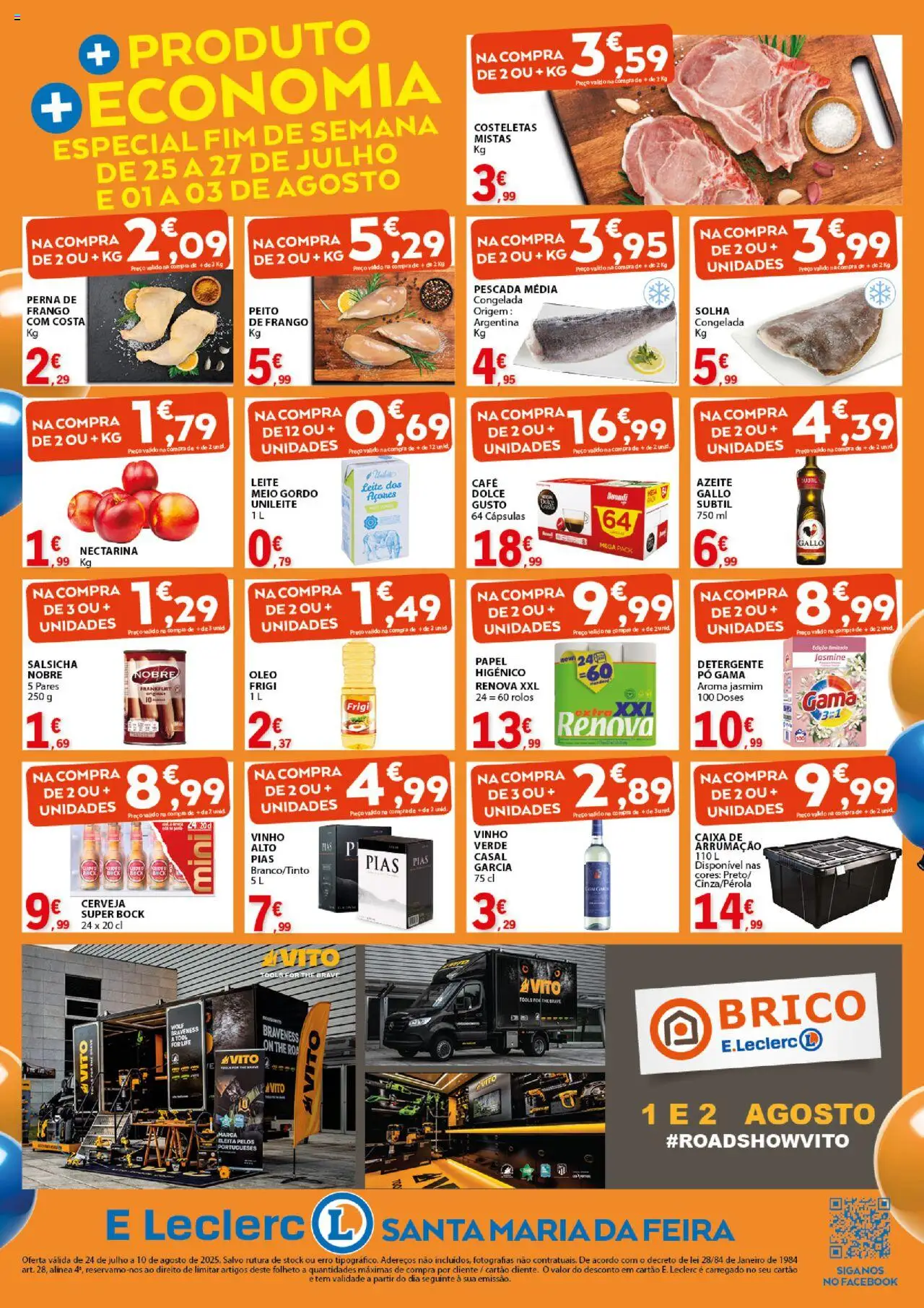 E.Leclerc - Aniversário Santa Maria da Feira │ válido de 24.07.2025 | Página: 16 | Produtos: Salsicha, Caixa, Leite, Café
