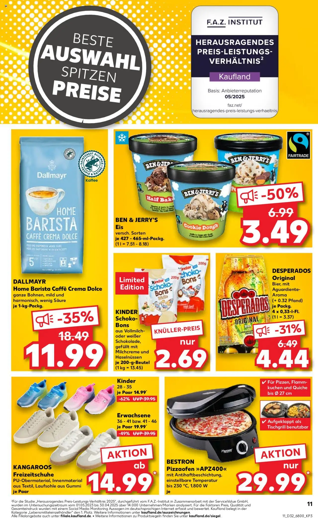 Kaufland prospekt Berlin	 - gültig ab dem 07.08.2025 | Seite: 11 | Produkte: Kaffee, Dallmayr, Pizza, Eis