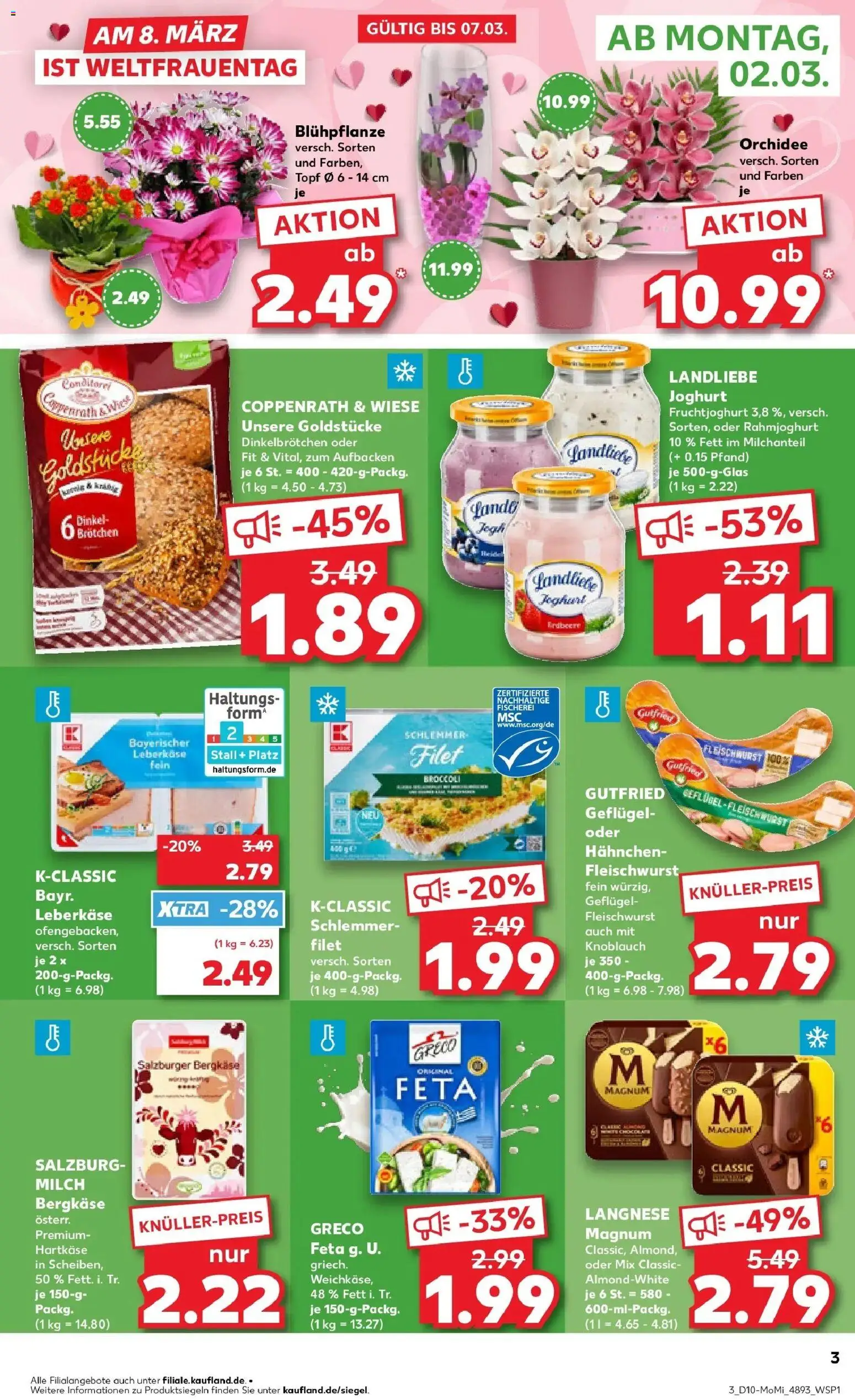 Kaufland Prospekt Bernburg (Saale)	 – gültig ab 02.03.2026 | Seite: 3 | Produkte: Milch, Joghurt, Fruchtjoghurt, Landliebe joghurt