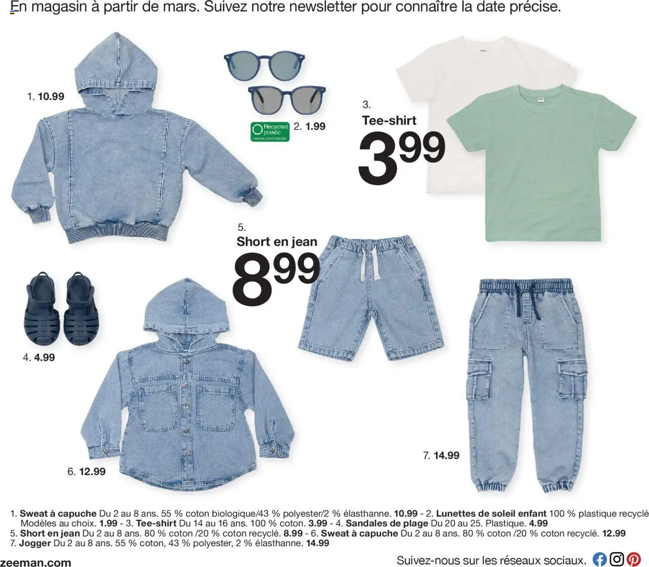 | Page: 34 | Produits: Coton, Sweat à capuche, Short en jean, Lunettes