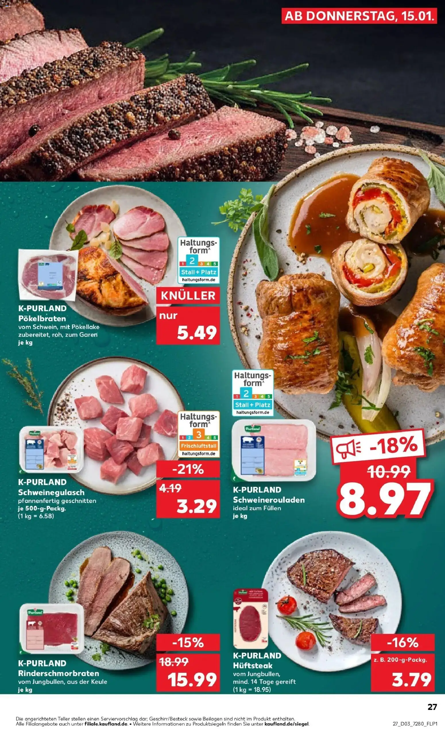 Kaufland prospekt Northeim	 – gültig ab 15.01.2026 | Seite: 27 | Produkte: Schweinegulasch