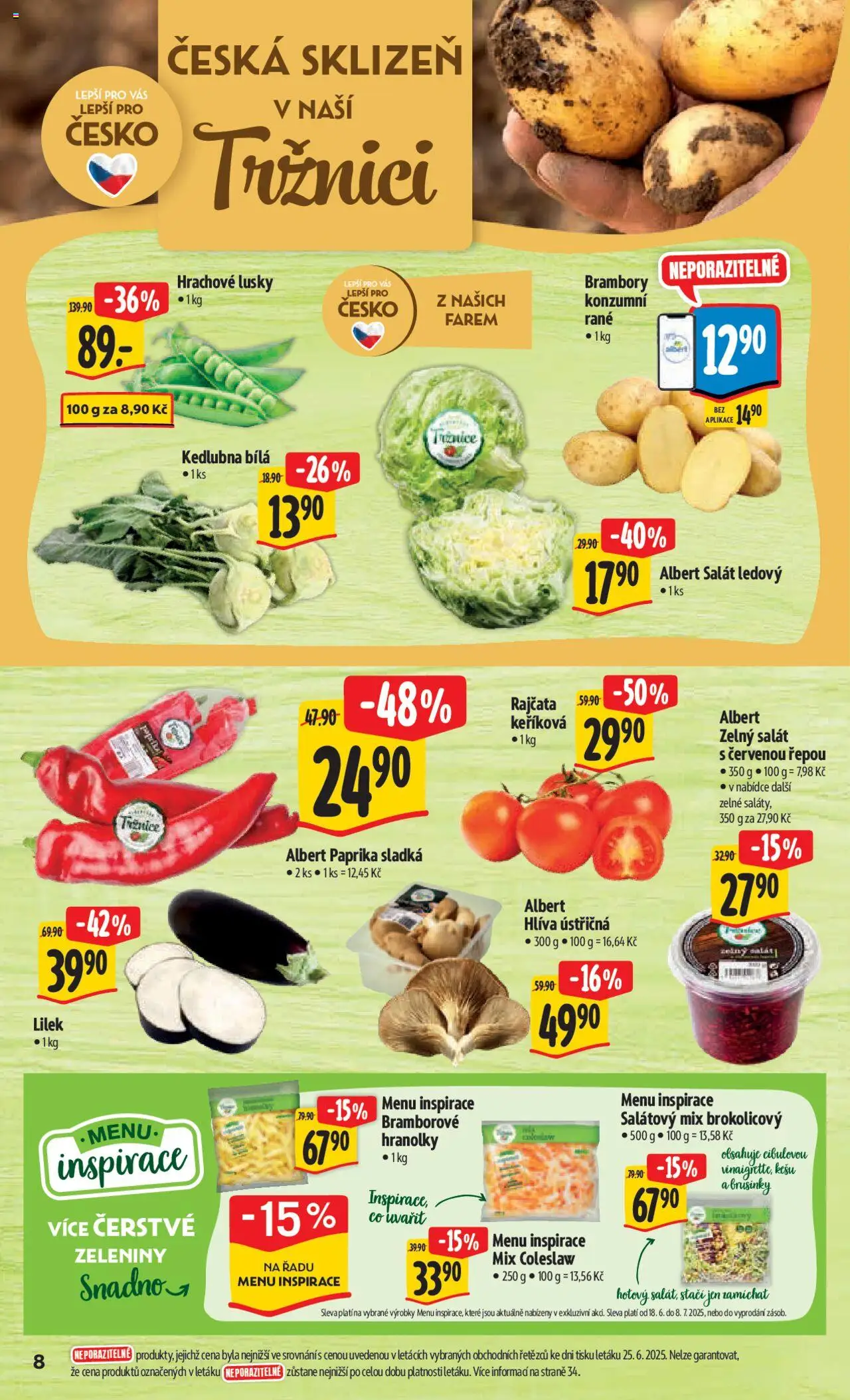 Albert leták - Hypermarket od 02.07.2025 | Strana: 13 | Produkty: Hlíva ústřičná, Hranolky, Brusinky, Kedlubna