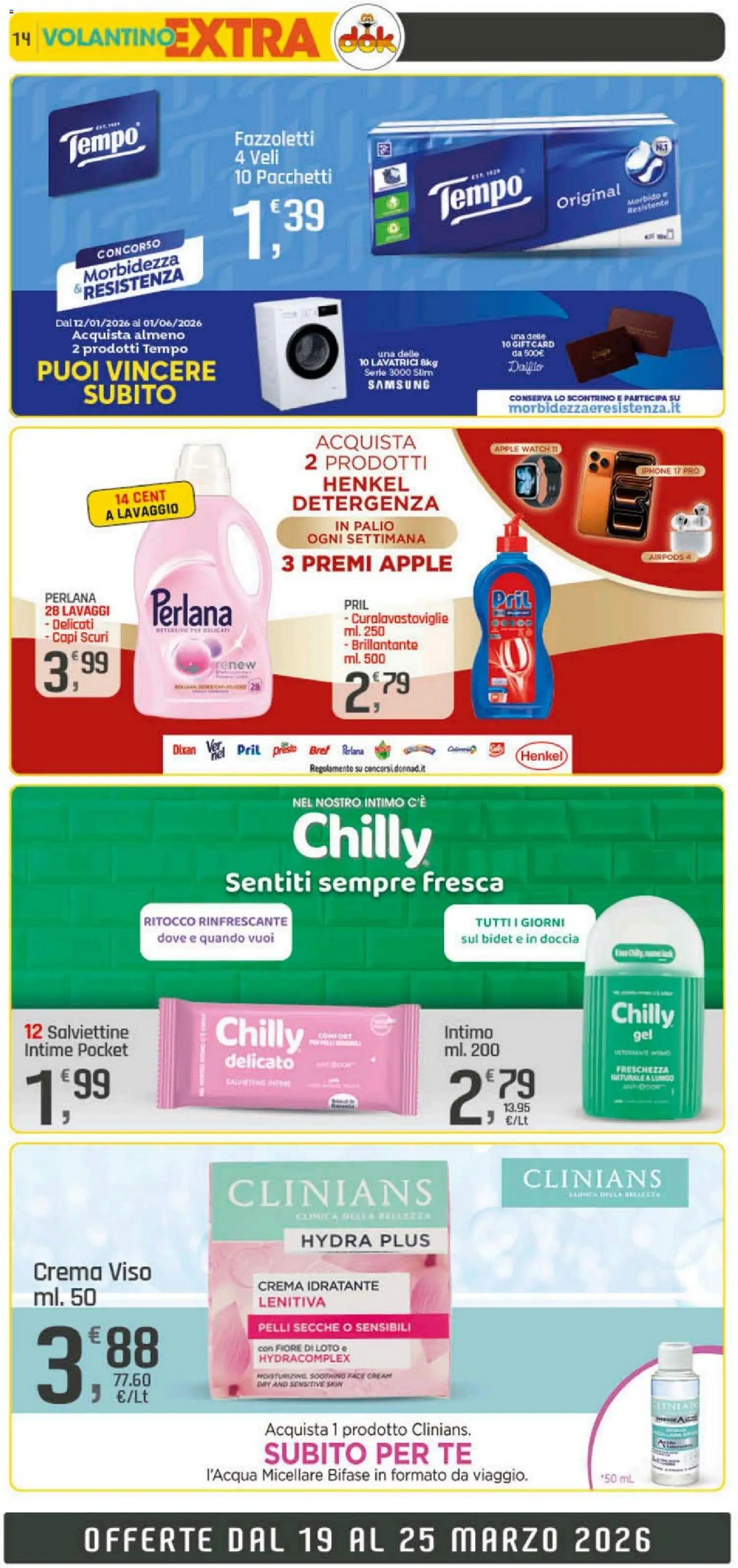 Volantino DOK del 19.03.2026 | Pagina: 14 | Prodotti: Crema, Iphone, Crema viso, Apple Watch