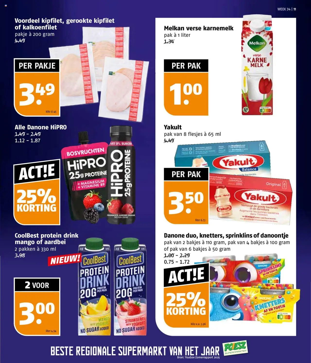  | Pagina: 11 | Producten: Melk, Yoghurt, Waffelini, Aardbei