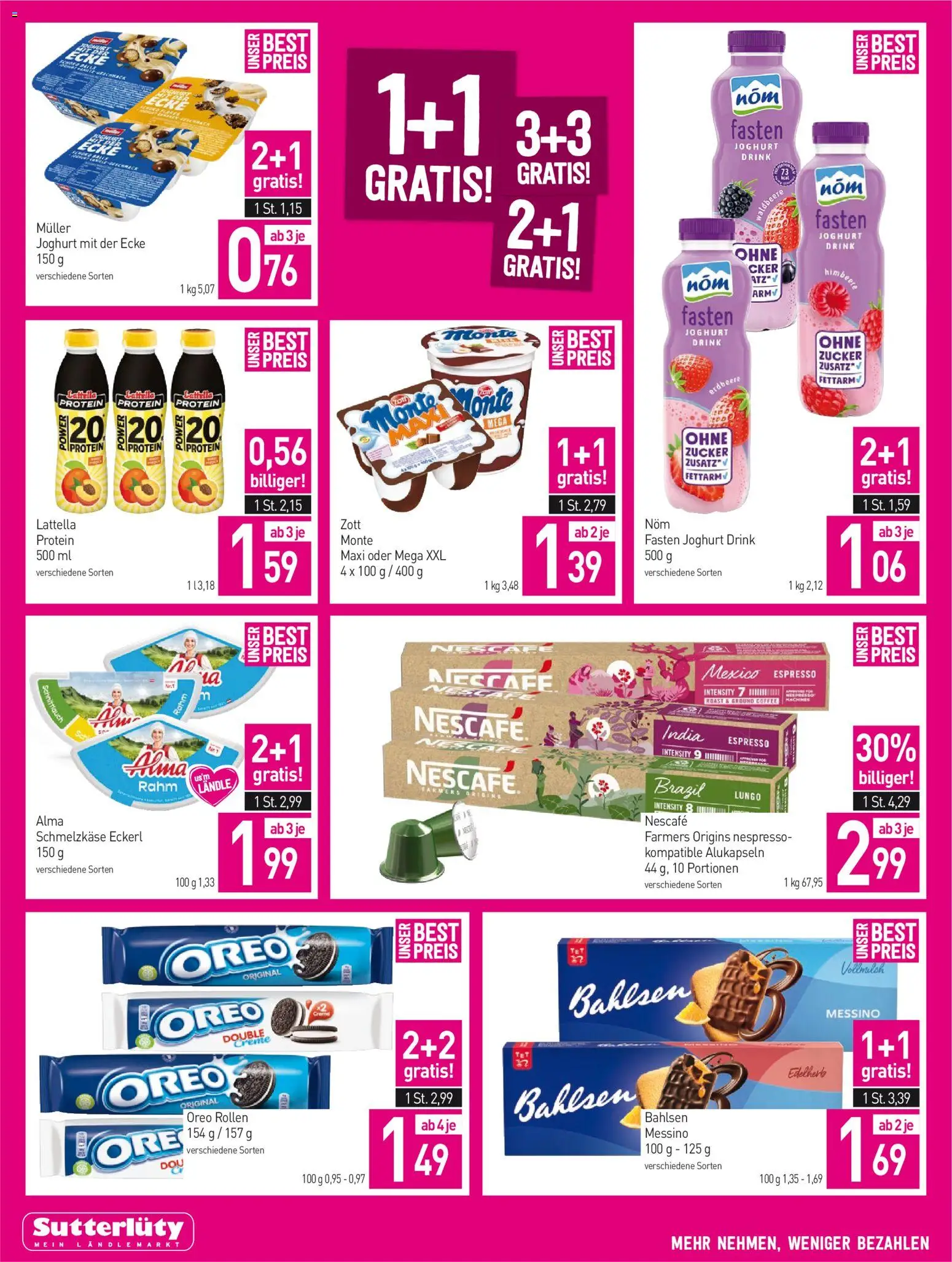 Sutterlüty Flugblatt gültig ab 09.04.2026 | Seite: 4 | Produkte: Zucker, Joghurt