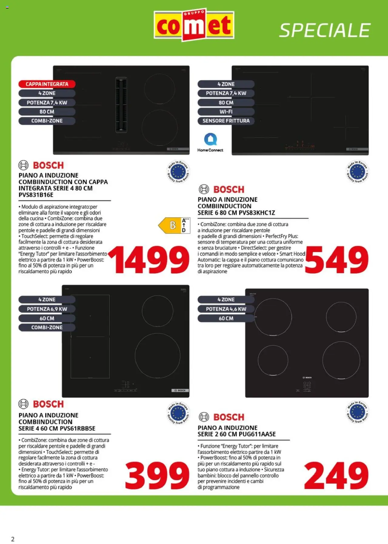 Volantino Comet del 20.10.2025 | Pagina: 2 | Prodotti: Piano cottura