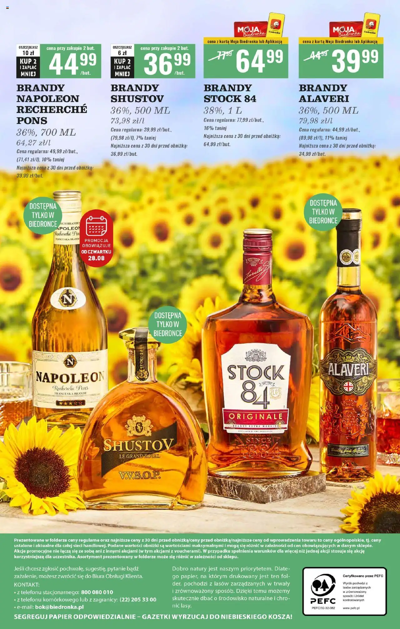 Biedronka gazetka - Czas na toast od 25.08.2025 | Strona: 38 | Produkty: Karta, Brandy Napoleon