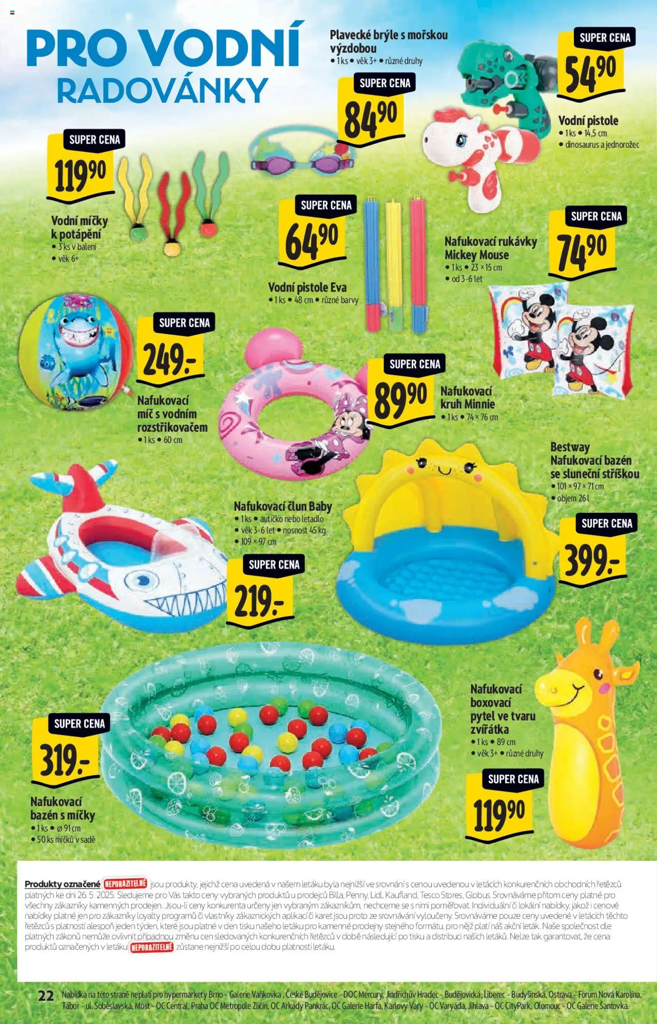 Albert katalog - Hypermarket od 04.06.2025 | Strana: 22 | Produkty: Dinosaurus, Brýle, Rukávky, Barvy