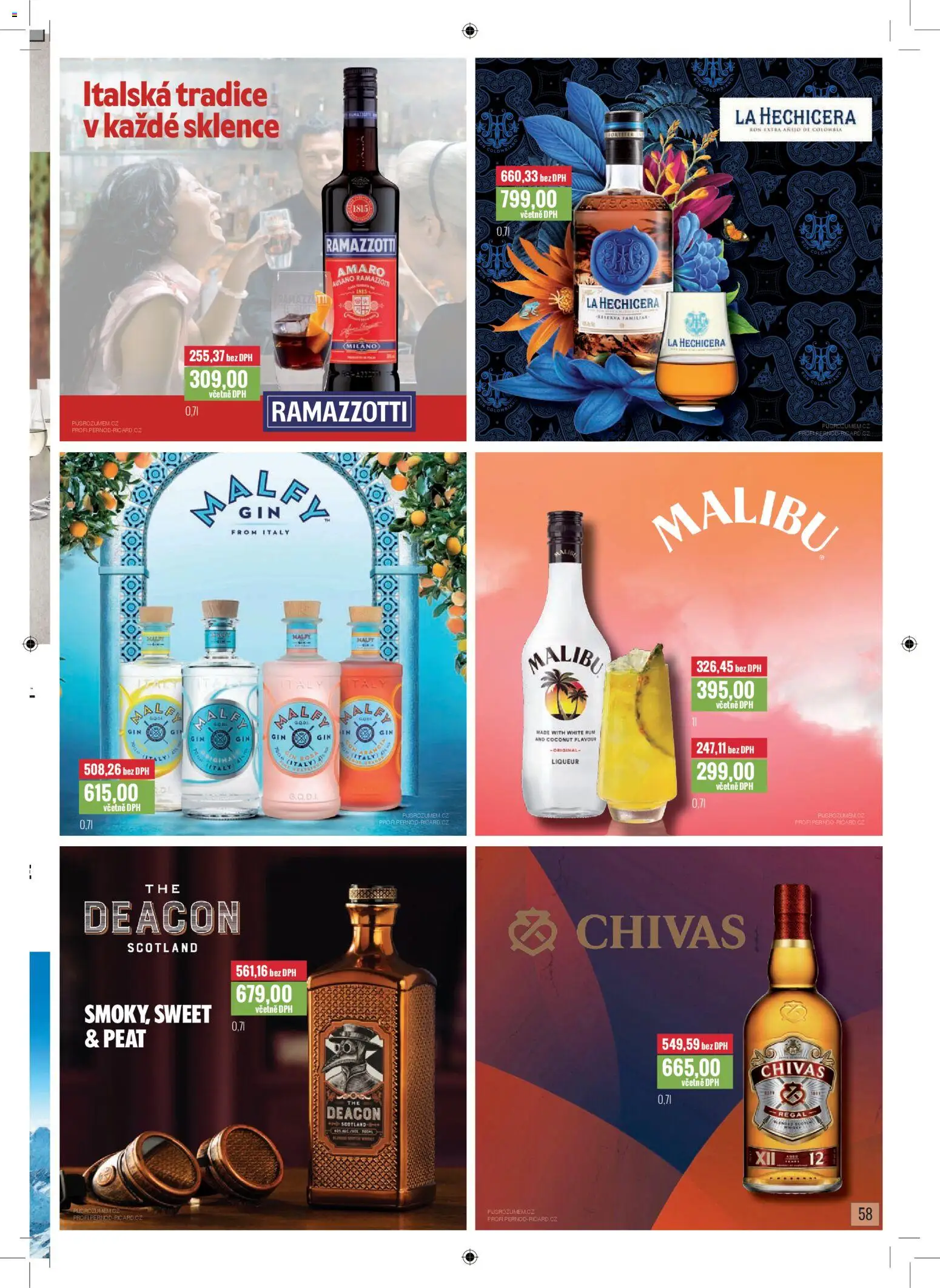 Ratio leták od 01.01.2026 | Strana: 59 | Produkty: Chivas, Rum, Regál, Malibu