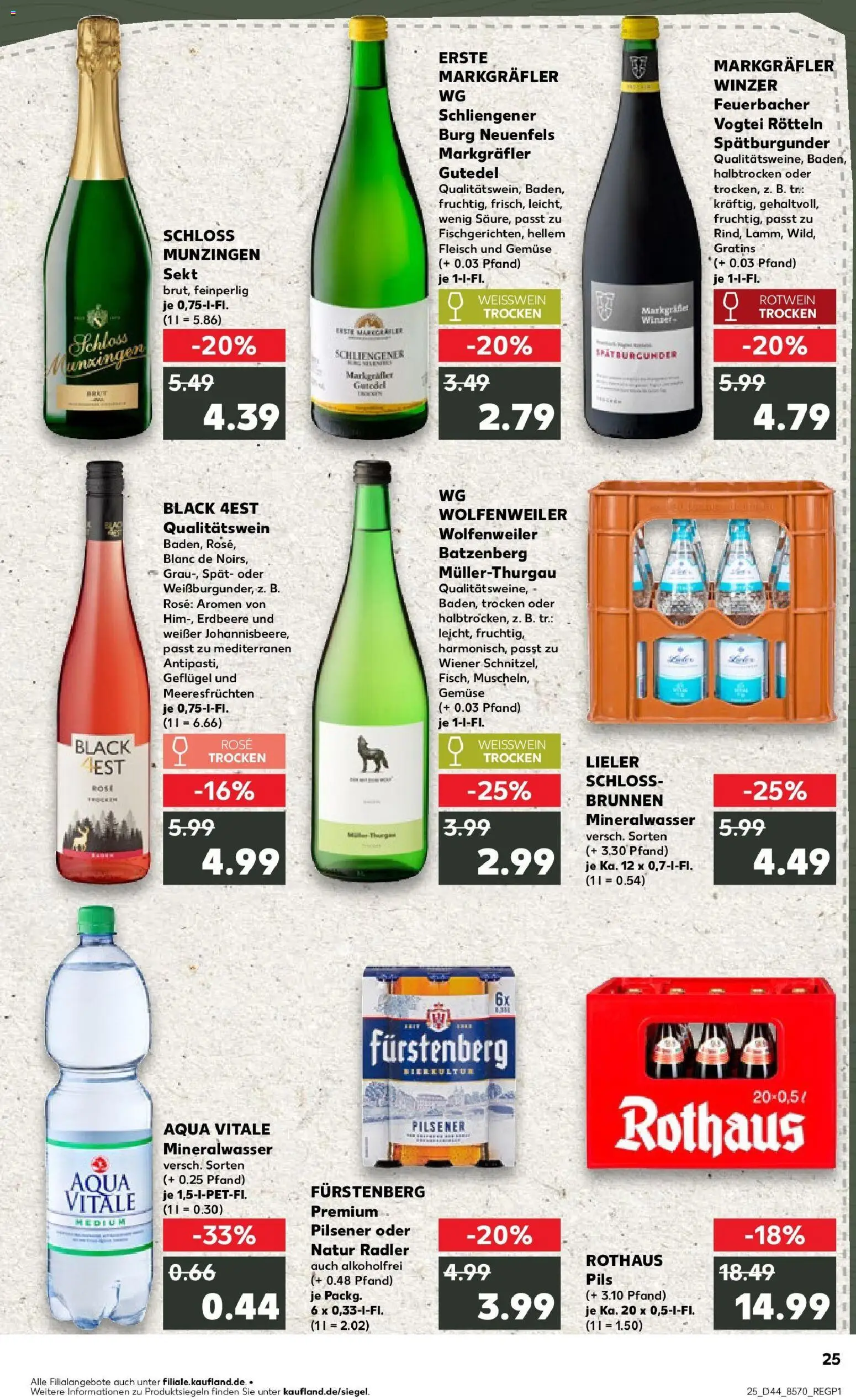 Kaufland prospekt Rheinfelden (Baden)	 – gültig ab 30.10.2025 | Seite: 25 | Produkte: Pils, Mineralwasser, Gemüse, Fleisch