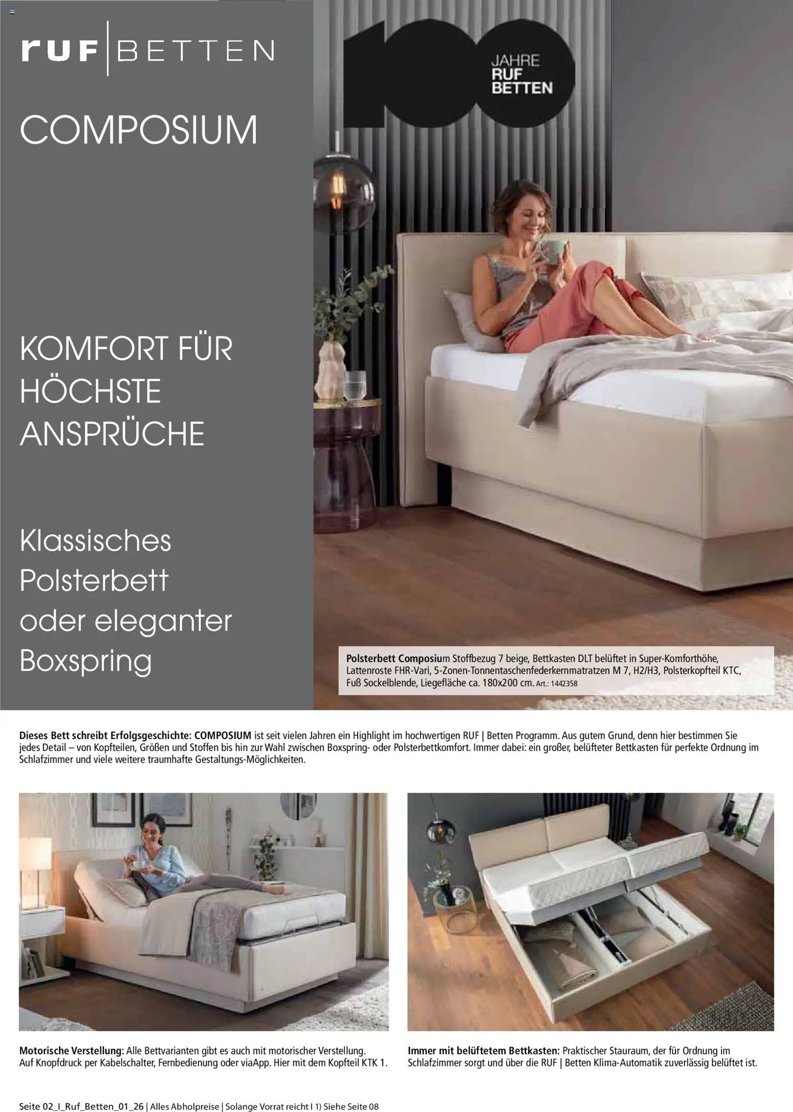 Zurbrüggen Ruf Betten Spezial – gültig ab 21.04.2026 | Seite: 2 | Produkte: Bett, Polsterbett