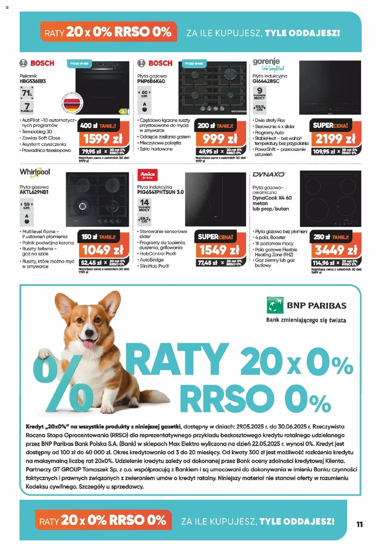 Max elektro Gazetka od 29.05.2025 | Strona: 11 | Produkty: Płyta indukcyjna, Piekarnik