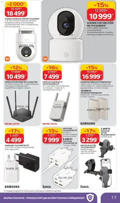 Auchan Tavaszi nagytakarítás - amely érvényes a következő dátumtól: 05.03.2026 | Oldal: 17 | Termékek: Kábel, Xiaomi, Samsung