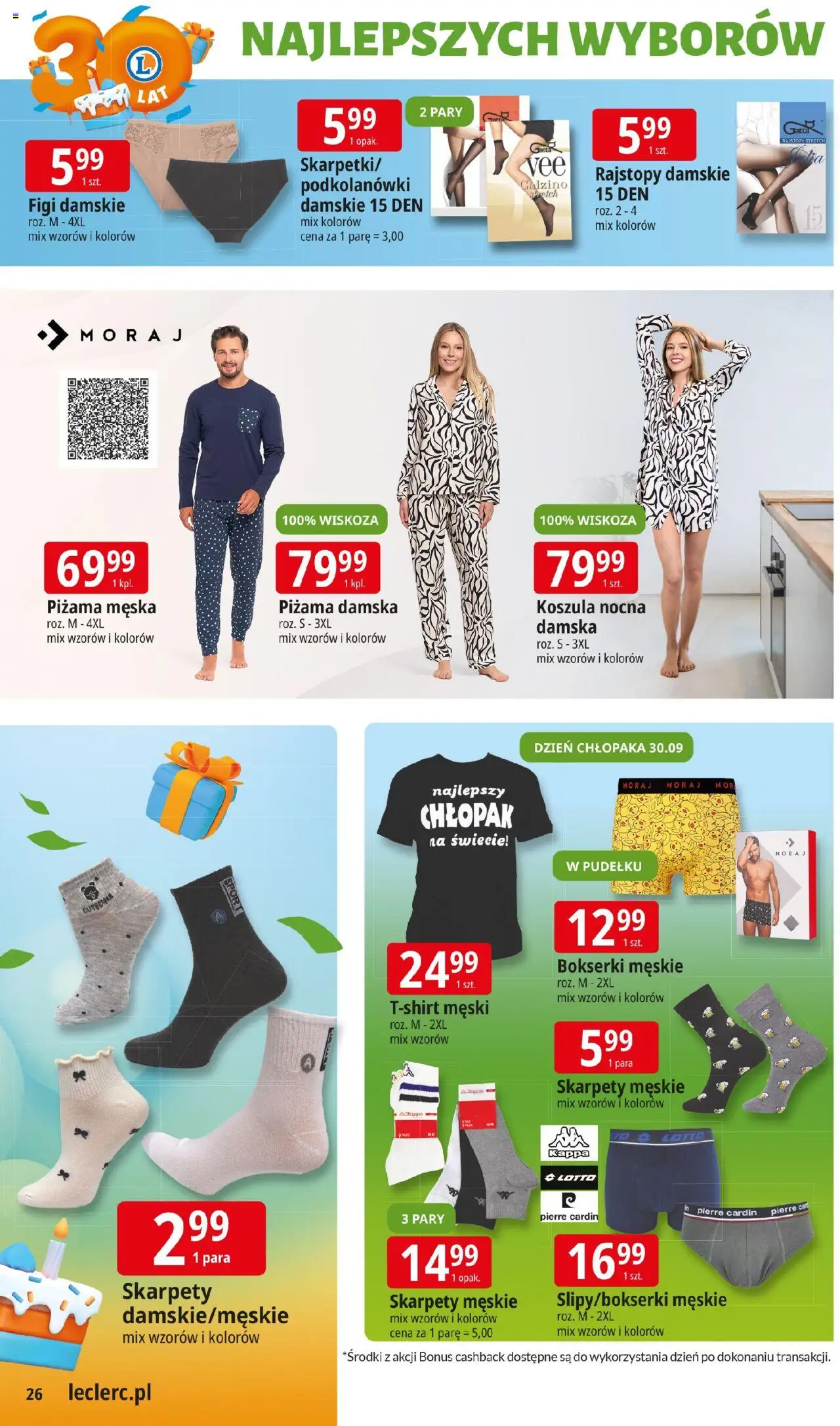 E.Leclerc Gazetka - Elbląg od 16.09.2025 | Strona: 26 | Produkty: Skarpety, Rajstopy, Gatta, Skarpety męskie