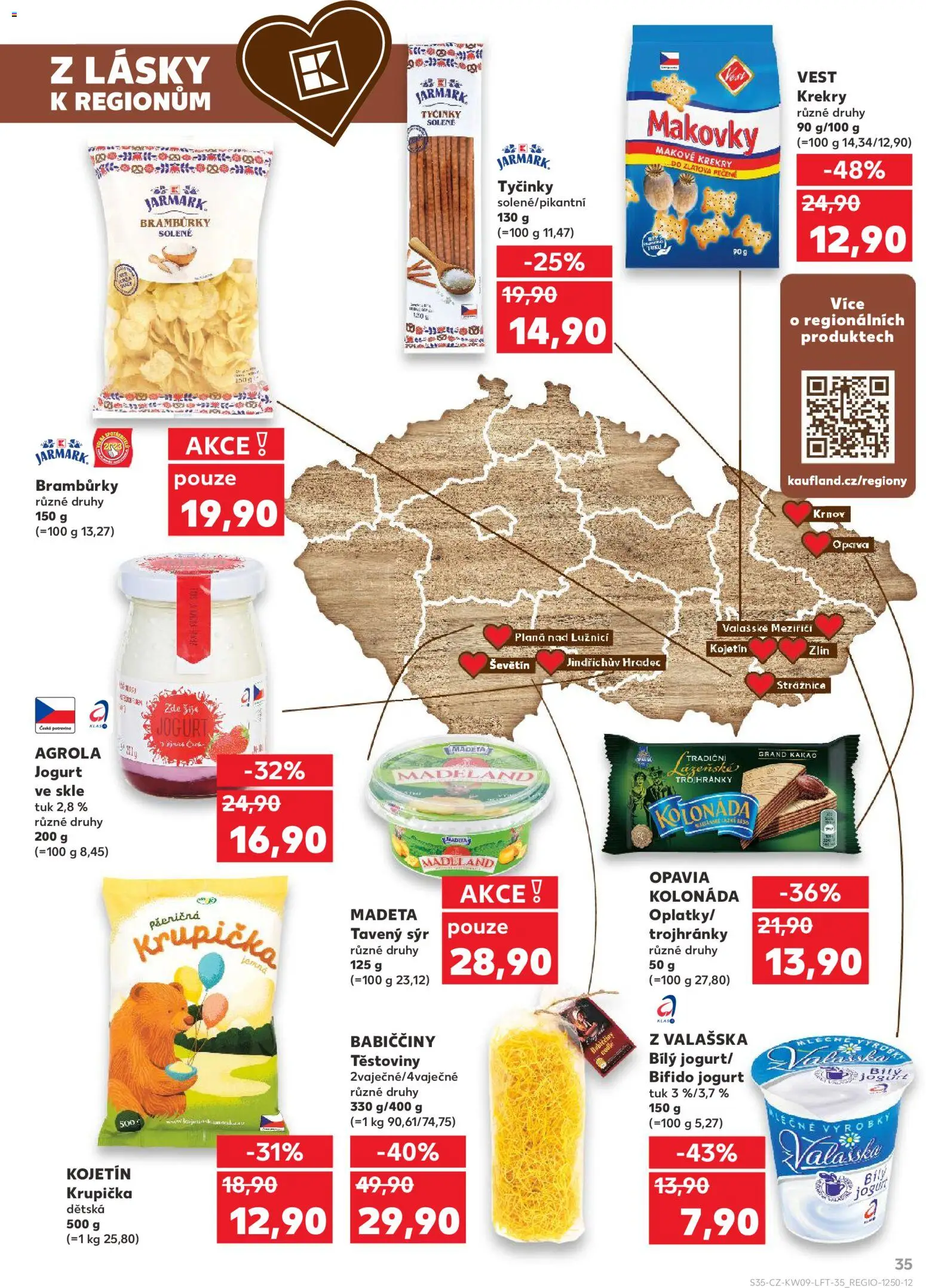 Kaufland leták - Kolín od 25.02.2026 | Strana: 35 | Produkty: Sýr, Těstoviny, Krekry, Kakao