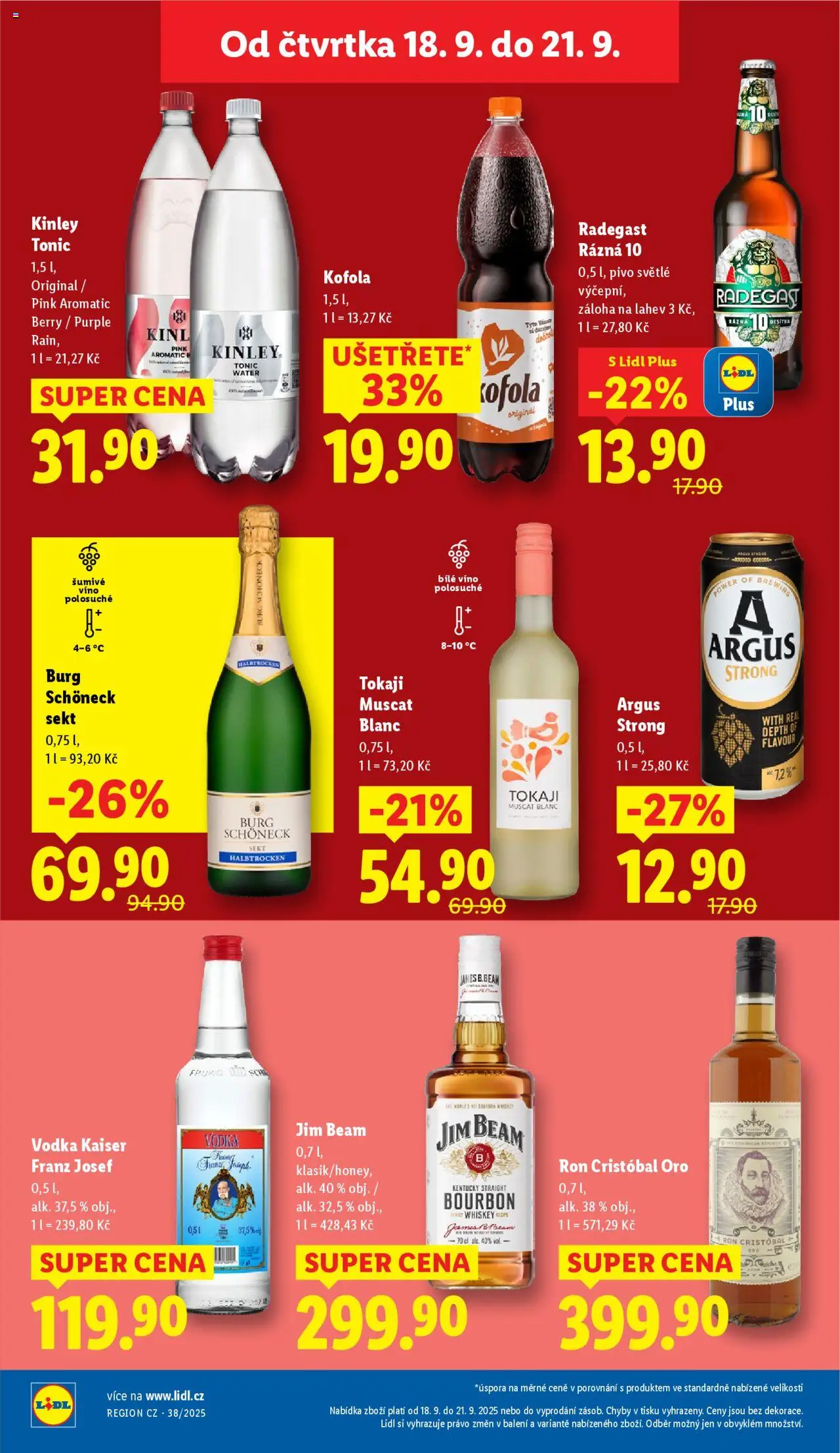 Lidl leták od 18.09.2025 | Strana: 26 | Produkty: Argus, Tonic Water, Tonic, Kinley Tonic