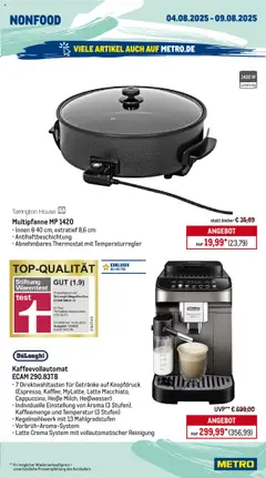 Metro Prospekt 	 - gültig ab dem 04.08.2025 | Seite: 21 | Produkte: Kaffeevollautomat