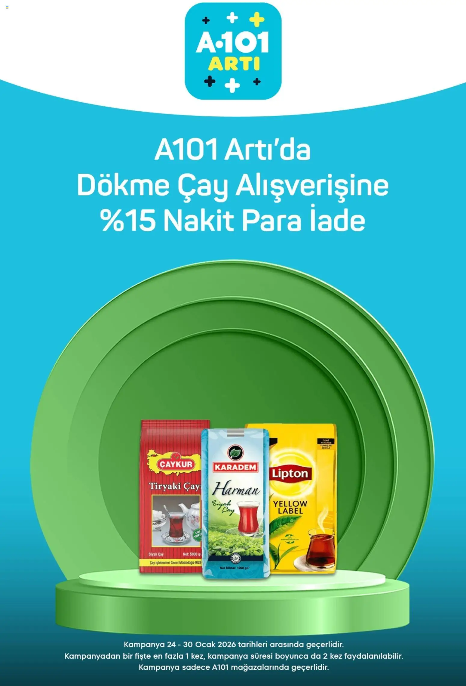 A101 Arti - 24.01.2026 tarihinden itibaren geçerlidir | Sayfa: 2 | Ürünler: Çay, Ocak