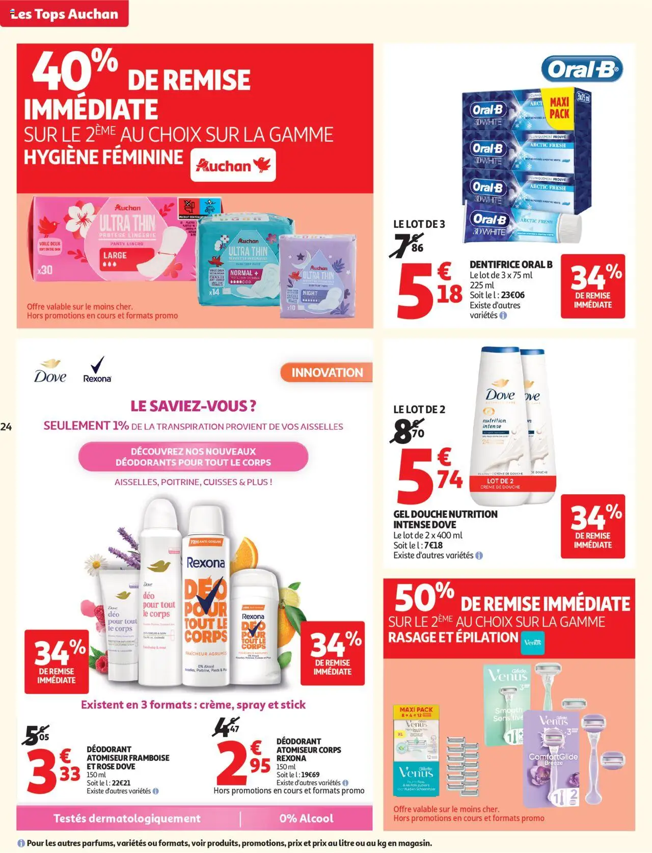 {H1} | Page: 24 | Produits: Gel douche, Dentifrice, Douche, Thé