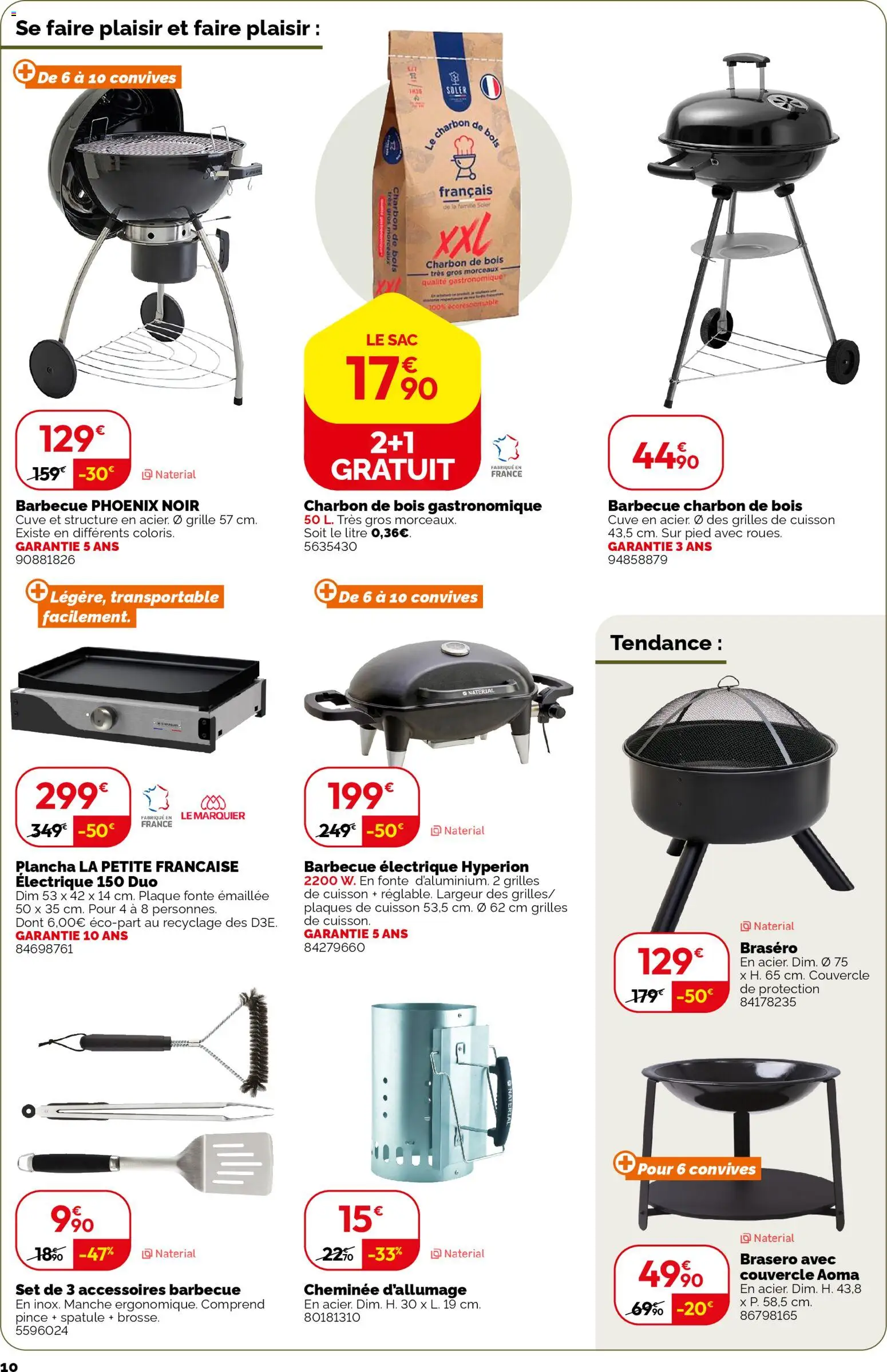 {H1} | Page: 10 | Produits: Plancha, Sac, Brasero, Barbecue charbon